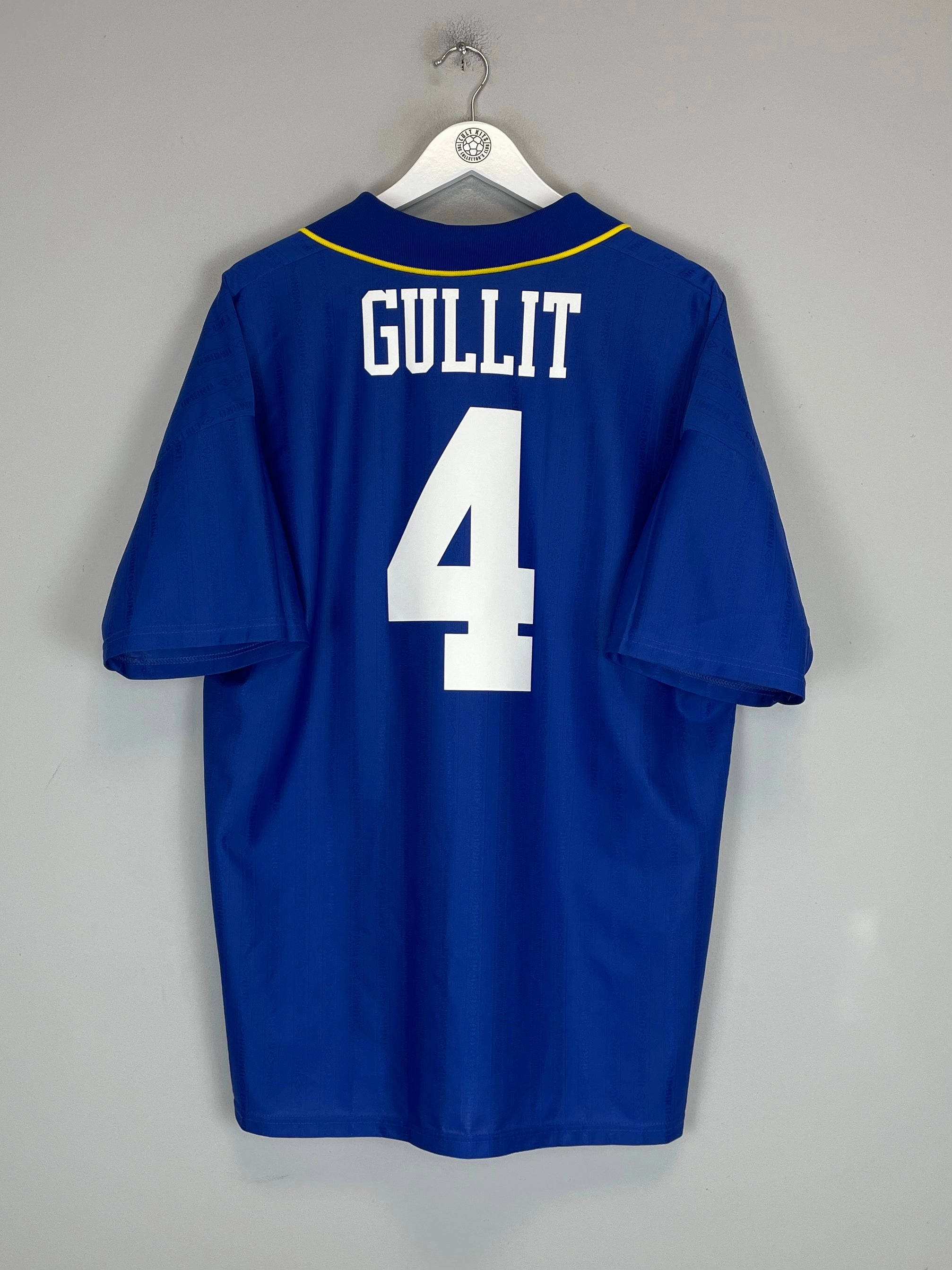 Raglan Sleeve Cut 1995/97 CHELSEA GULLIT #4 HOME SHIRT (XL) UMBRO