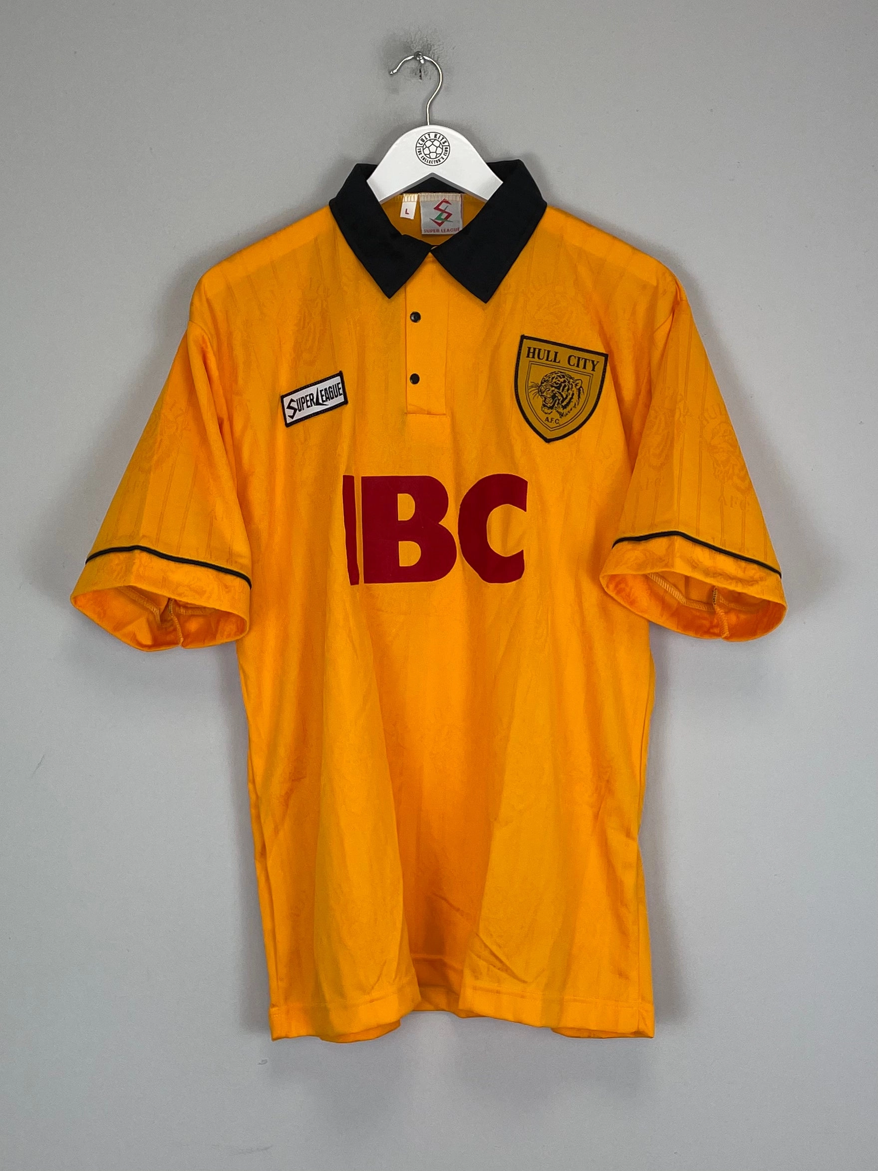 Performance Optimized Weave Minimalist Raglan Sleeve 1995/97 HULL CITY *MINT* HOME SHIRT (L) SUPER LEAGUE