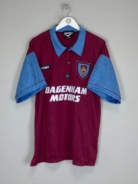 Layered Paneling 1995/97 WEST HAM *MINT* HOME SHIRT (L) PONY