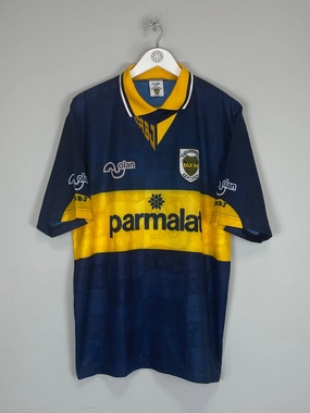 1995 BOCA JUNIORS HOME SHIRT (L) OLAN warm weather Flex Ribbed Cuffs