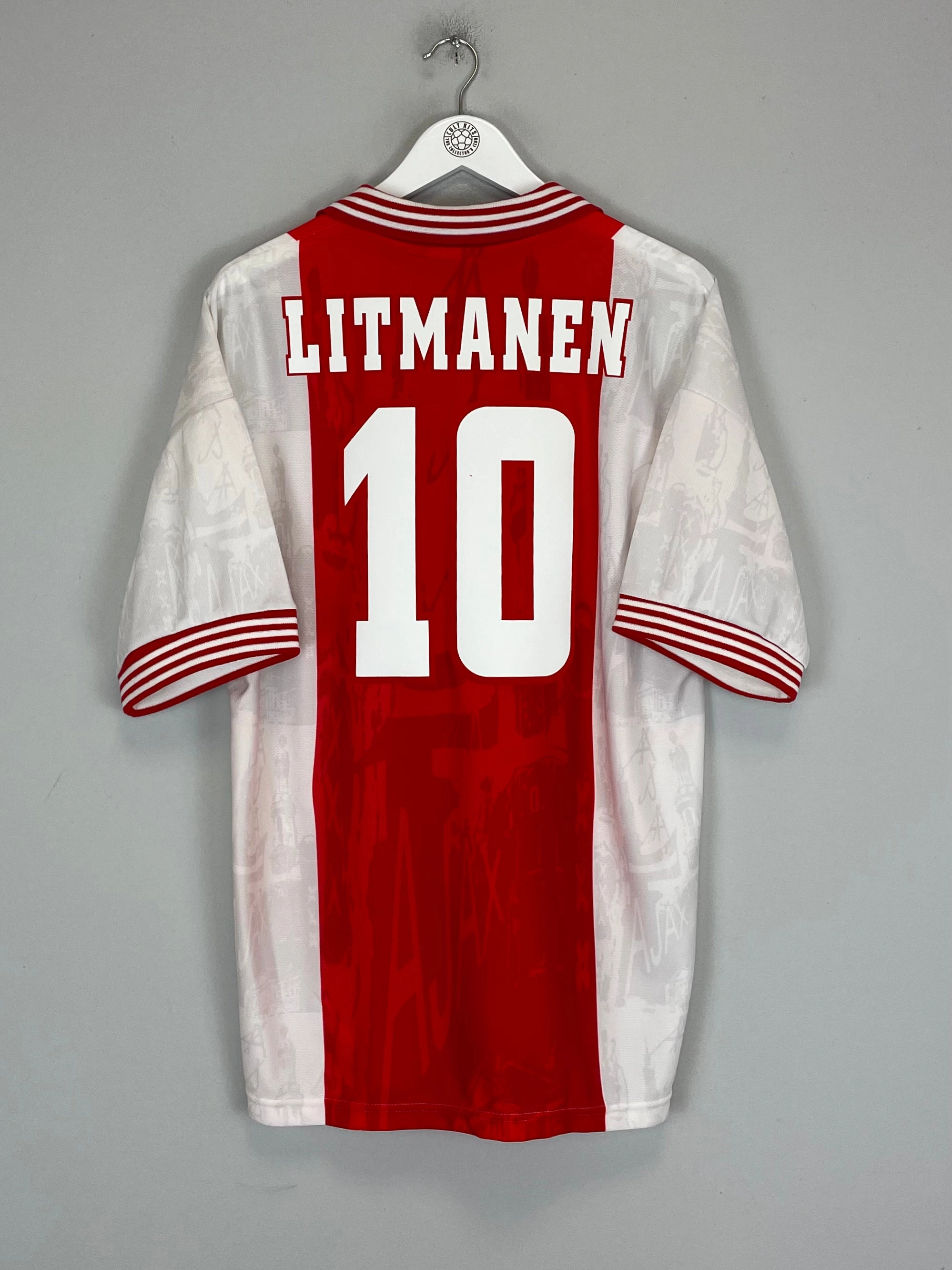 1996/97 AJAX LITMANEN #10 HOME SHIRT (L) UMBRO Effortless Comfort