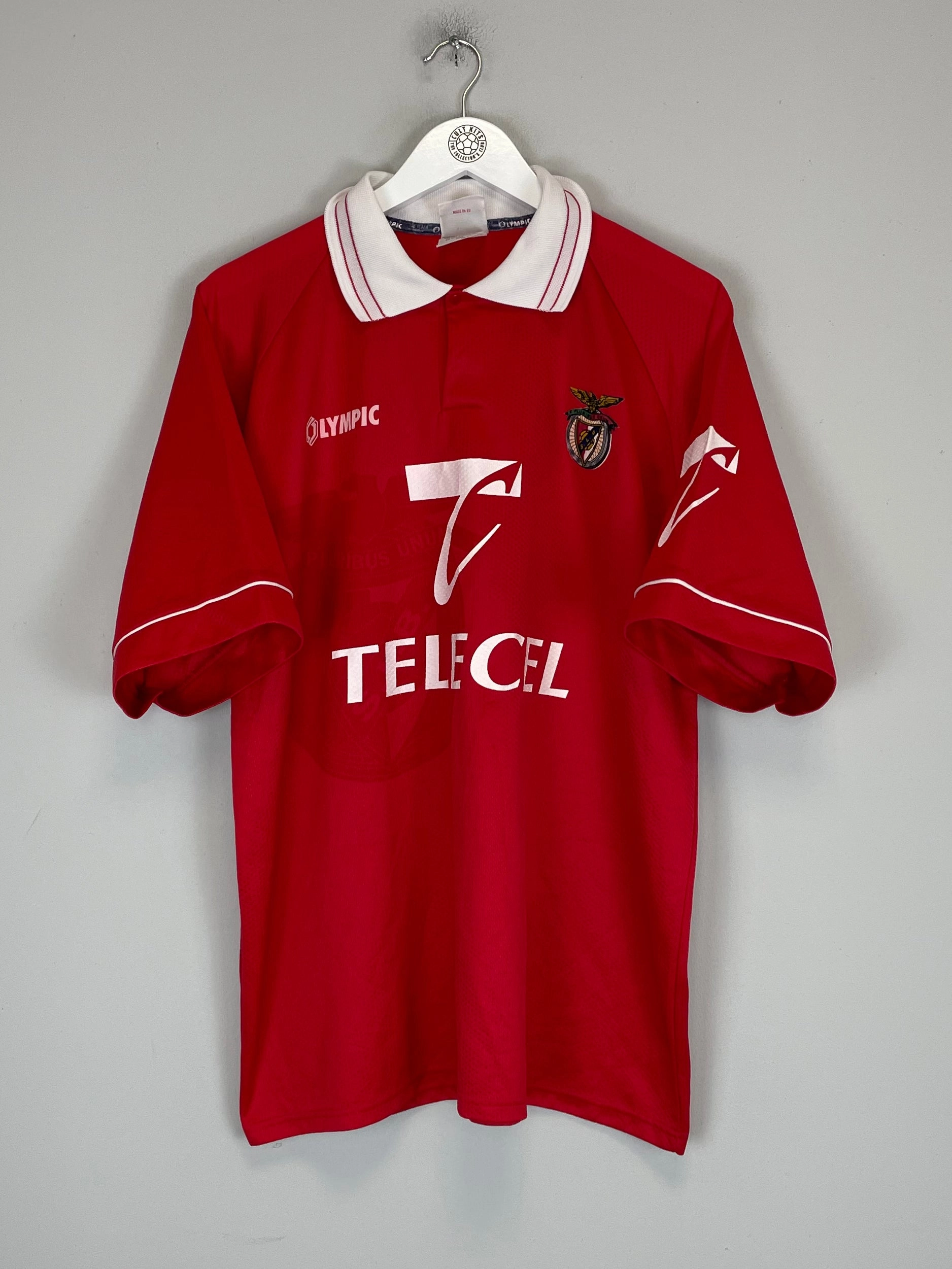 1996/97 BENFICA #3 *PLAYER ISSUE* HOME SHIRT (XXL) OLYMPIC Strategic Ventilation Zones