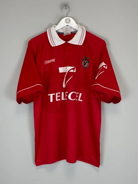 1996/97 BENFICA #3 *PLAYER ISSUE* HOME SHIRT (XXL) OLYMPIC No Chafe Focused Cut