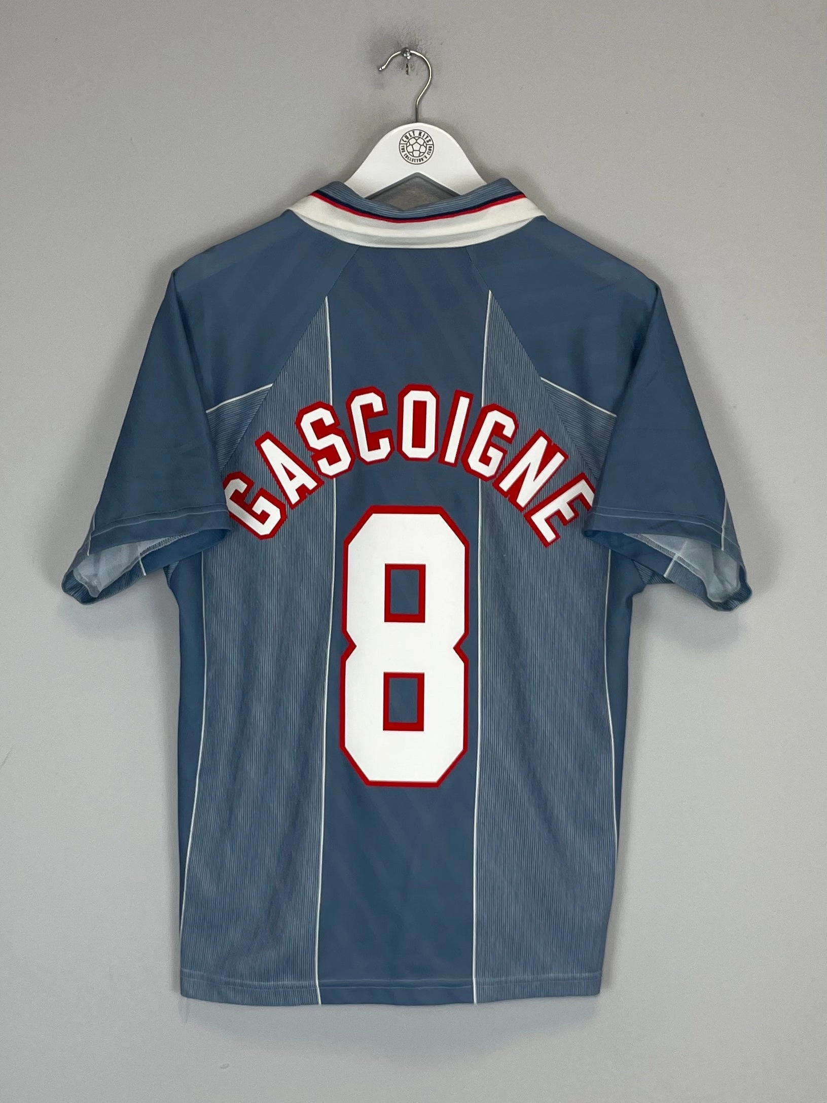 Boost Fit 1996/97 ENGLAND GASCOIGNE #8 AWAY SHIRT (M) UMBRO