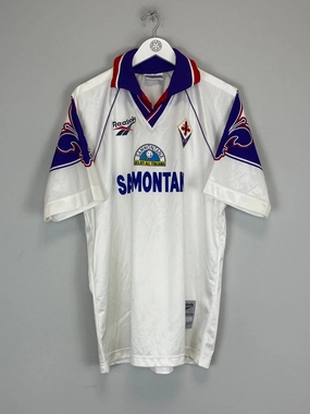 Yarn Dyed Fabric Layered Panel Design 1996/97 FIORENTINA AWAY SHIRT (XL) REEBOK