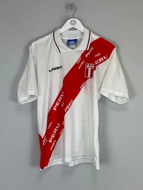 Quick Release Cuffs 1996/97 PERU HOME SHIRT (S) UMBRO