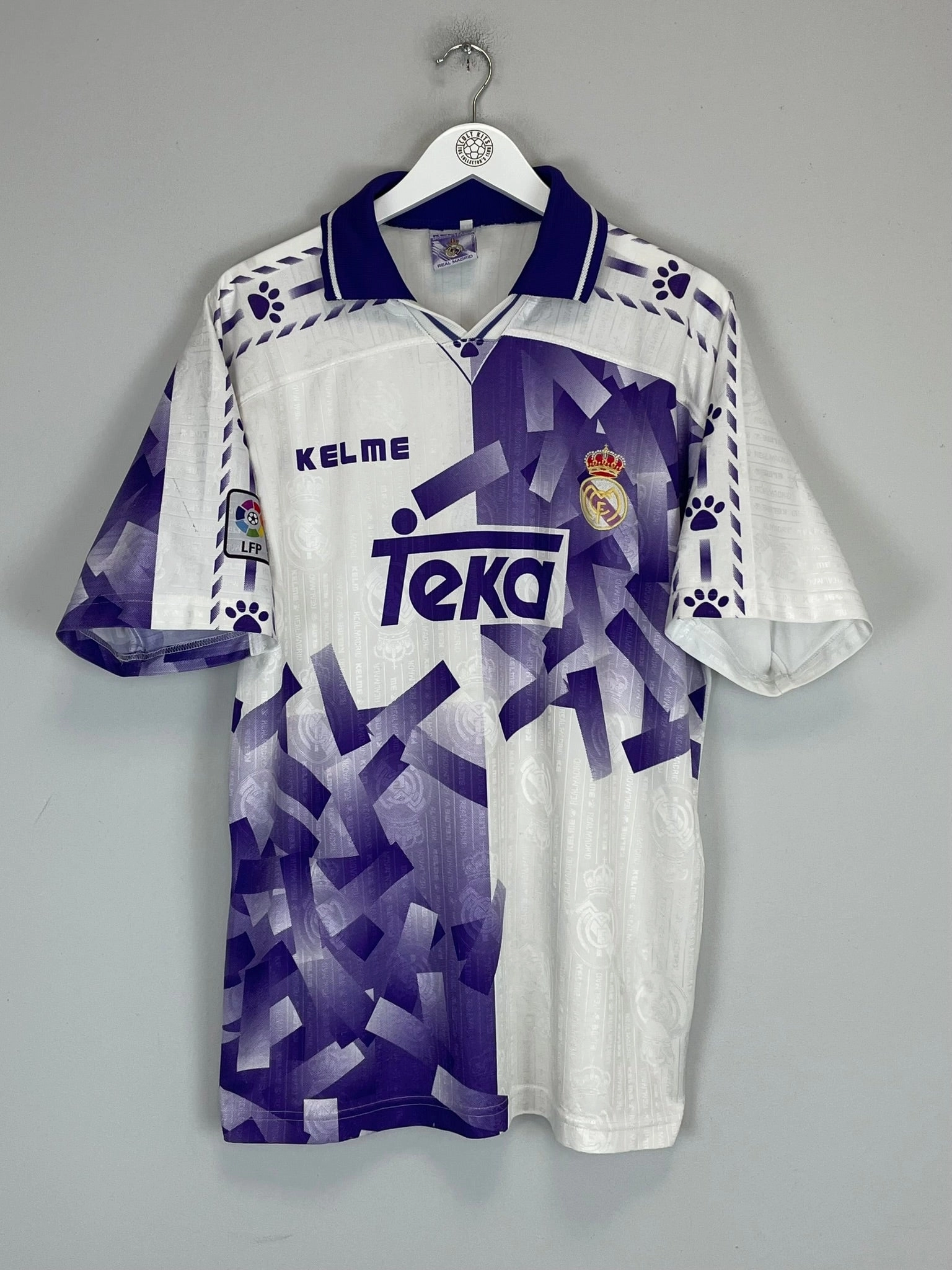 Biodegradable Synthetic Fibers Durable Double Stitched 1996/97 REAL MADRID THIRD SHIRT (XL) KELME