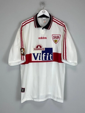 1996/97 STUTTGART VERLAAT #5 *MATCH ISSUE* HOME SHIRT (XXL) ADIDAS Core Layer Free Motion