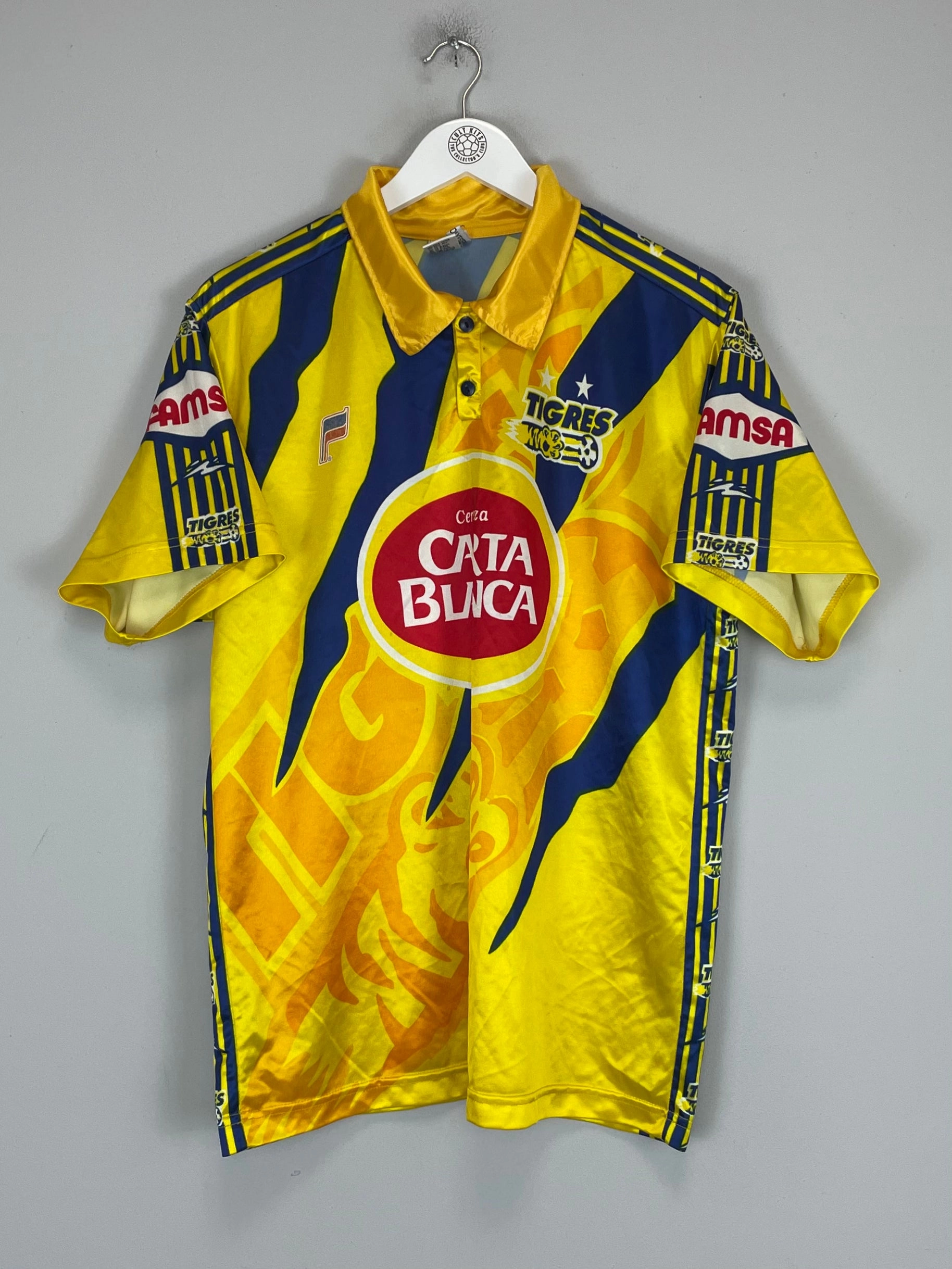 Biodegradable Synthetic Fibers Comfortable Inner Lining 1996/97 TIGRES #12 HOME SHIRT (L) FAMAX