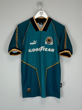 1996/97 WOLVES AWAY SHIRT (S) PUMA Training Gear Peak Comfort