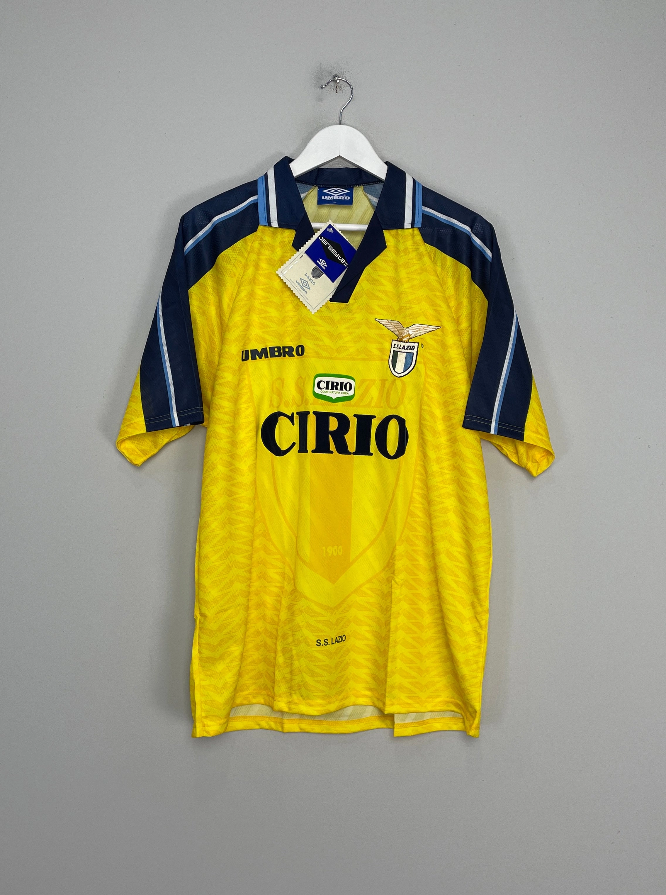 1996/98 LAZIO *BNWT* AWAY SHIRT (MULTIPLE SIZES) UMBRO Quick Access Side Vents