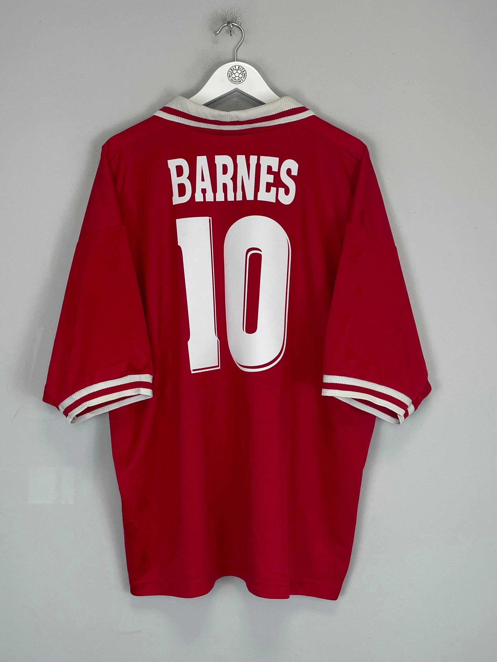 1996/98 LIVERPOOL BARNES #10 HOME SHIRT (XXL) REEBOK Hybrid Ply Construction