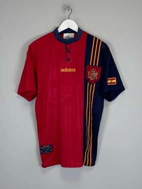 Double Layered Edging 1996/98 SPAIN HOME SHIRT (M) ADIDAS