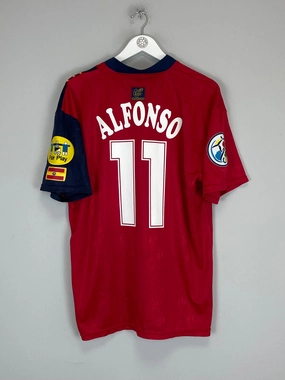 Breathable Jersey Material Flexible Neck Opening 1996 SPAIN ALFONSO #11 HOME SHIRT (L) ADIDAS