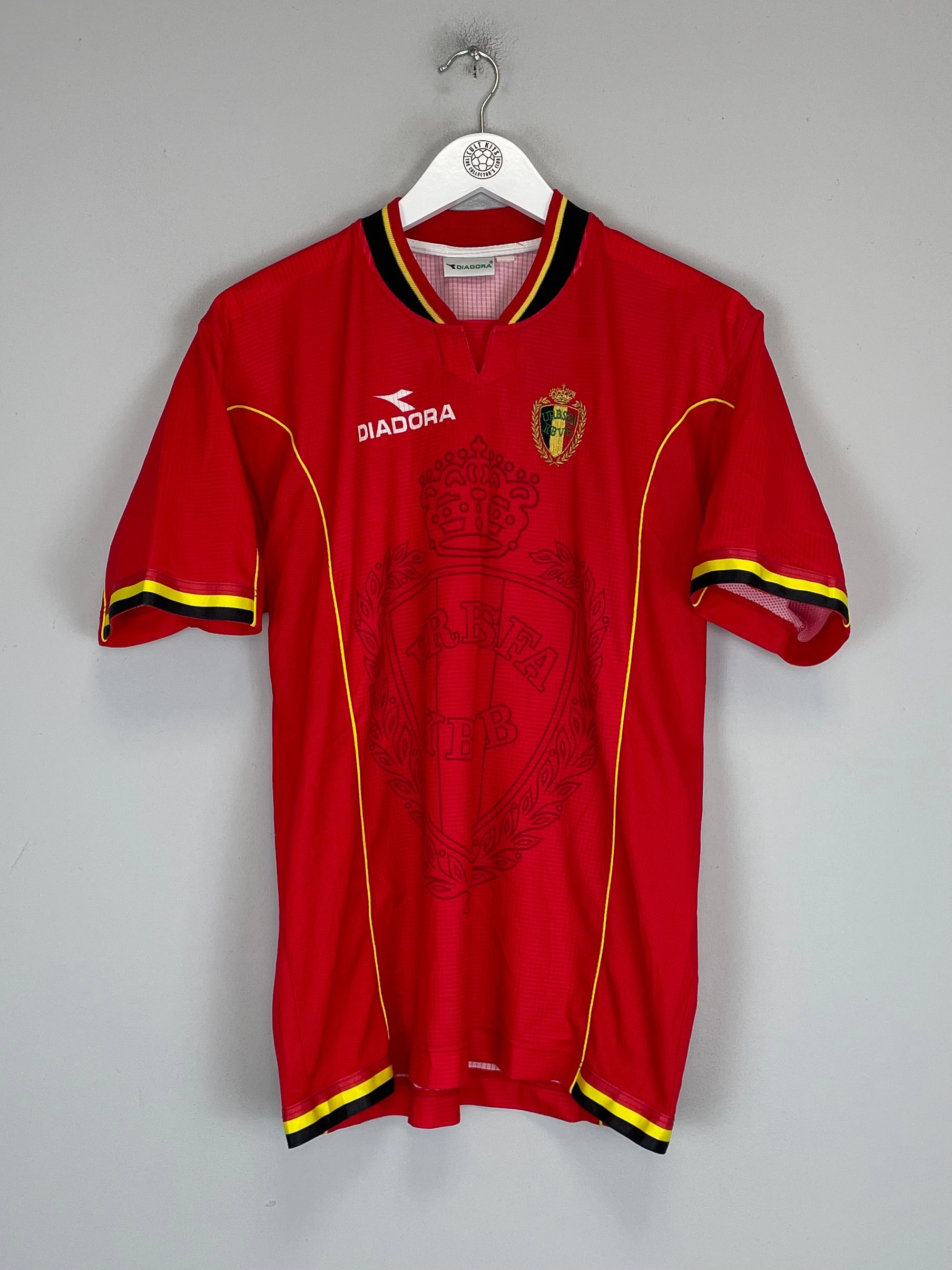 Eco Friendly Recycled Material 1997/98 BELGIUM HOME SHIRT (M) DIADORA