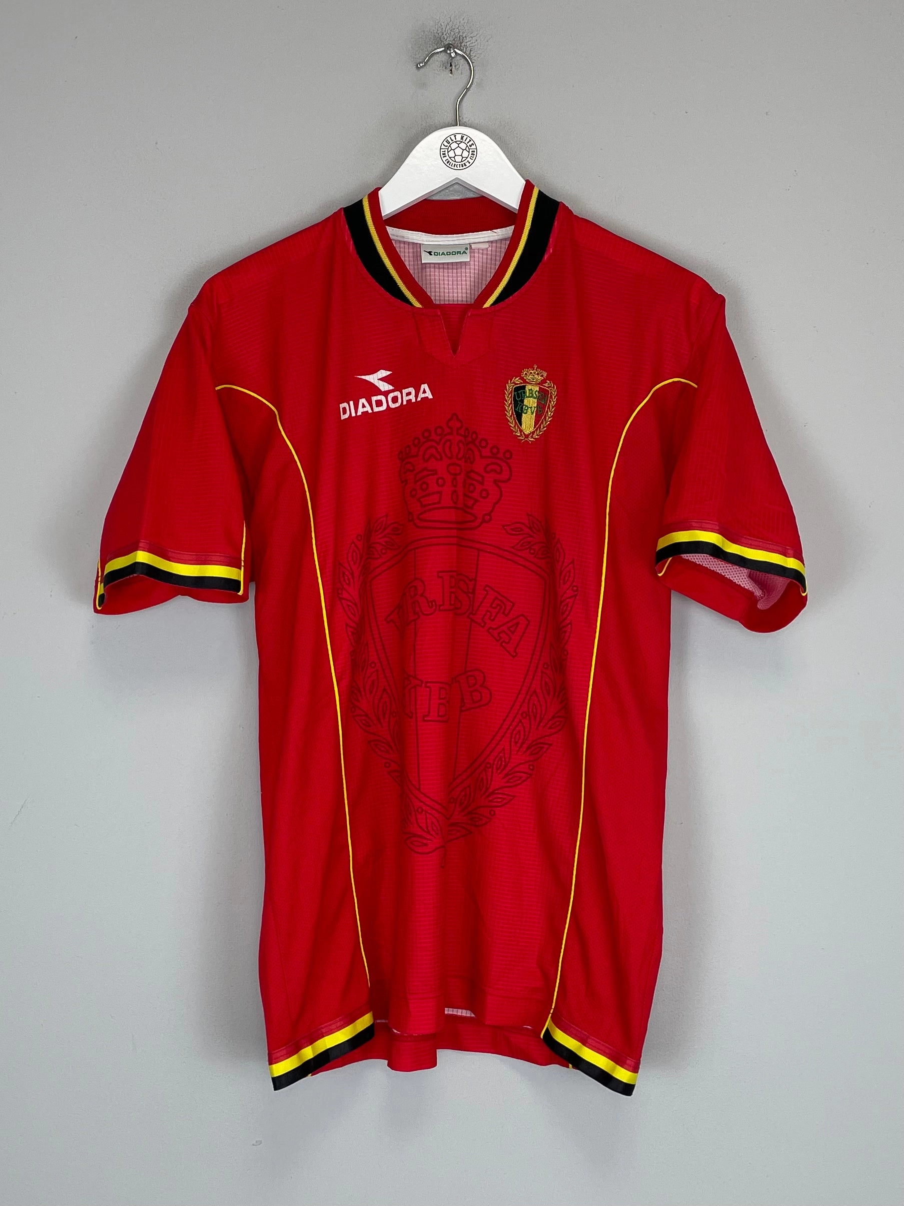 Sustainable Dye Method Action Performance 1997/98 BELGIUM HOME SHIRT (M) DIADORA