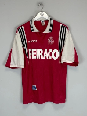 1997/98 DEPORTIVO LA CORUNA AWAY SHIRT (L) ADIDAS Wrinkle Resistant Weave Fan Approved