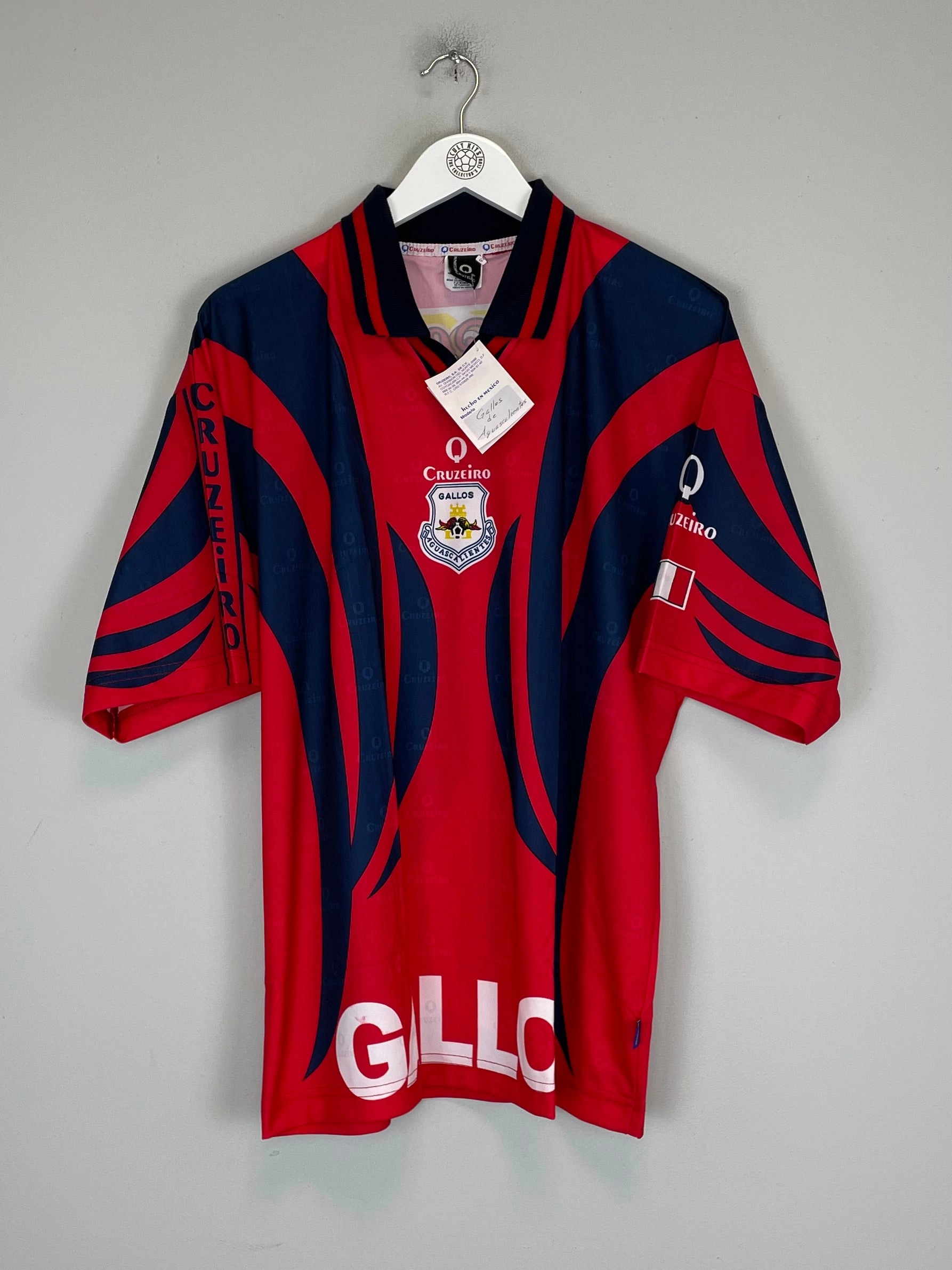 1997/98 GALLOS DE AGUASCALIENTES *BNWT* AWAY SHIRT (L) CRUZEIRO Friction Dispersing Weave Variable Density Knitting