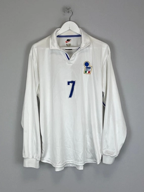 Durable Polyester Blend Air Optimized 1997/98 ITALY #7 L/S *PLAYER ISSUE* AWAY SHIRT (L) NIKE