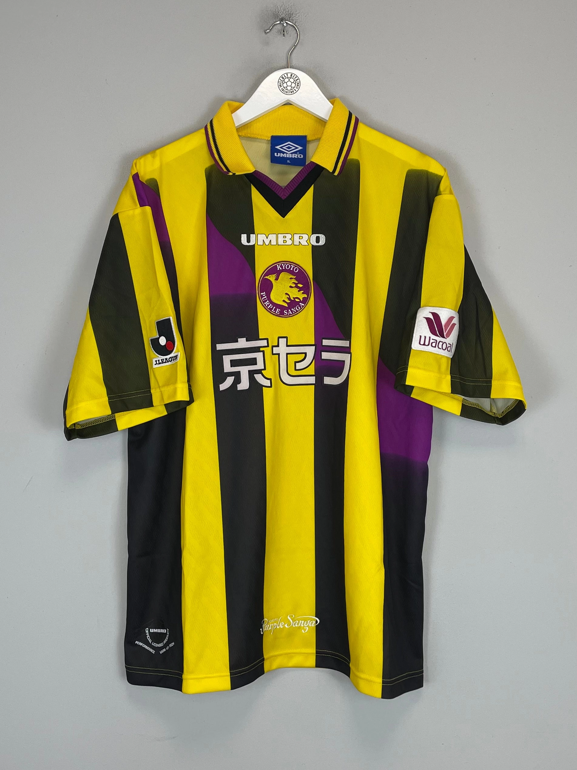 Movement Support 1997/98 KYOTO PURPLE SANGA *MINT* AWAY SHIRT (XL) UMBRO