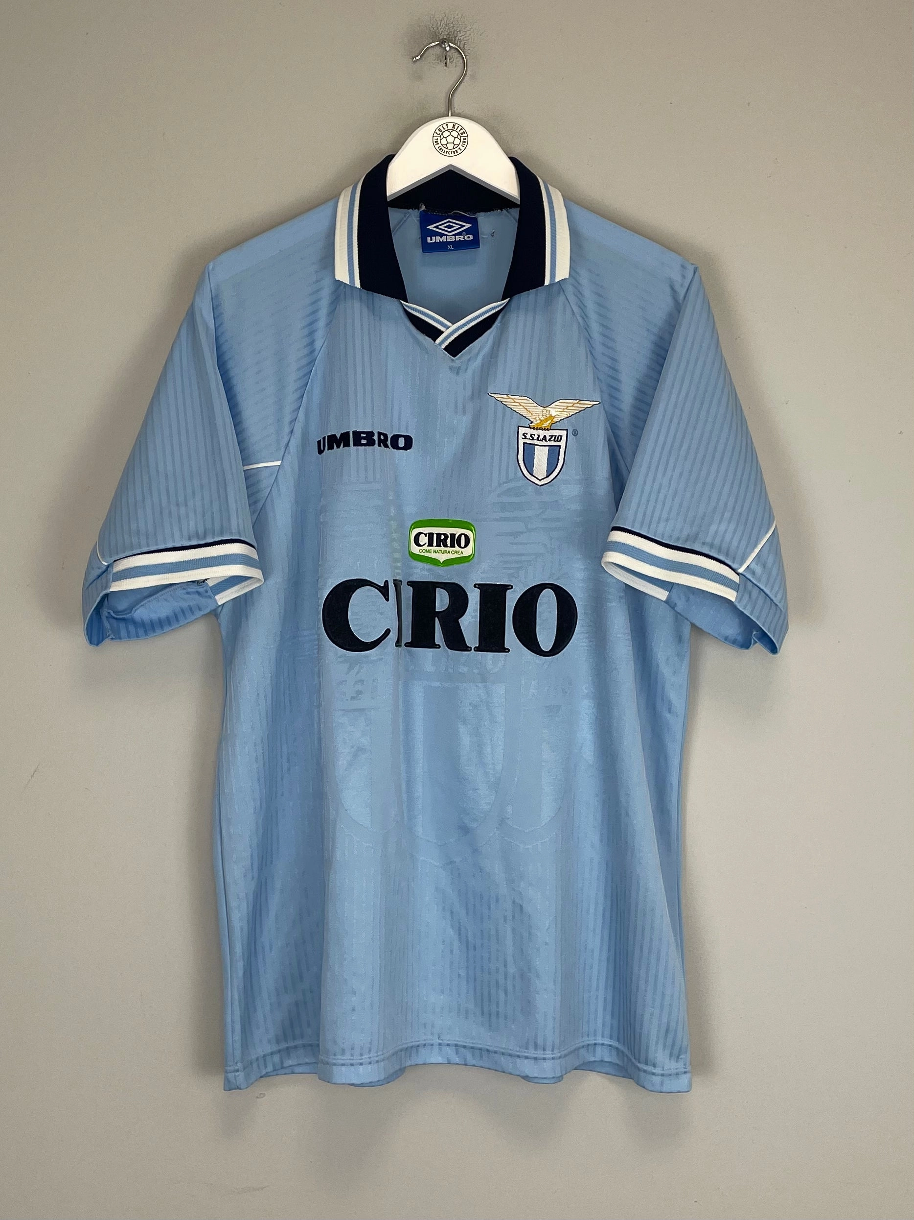 Active Apparel Tear Resistant Fabric 1997/98 LAZIO HOME SHIRT (XL) UMBRO