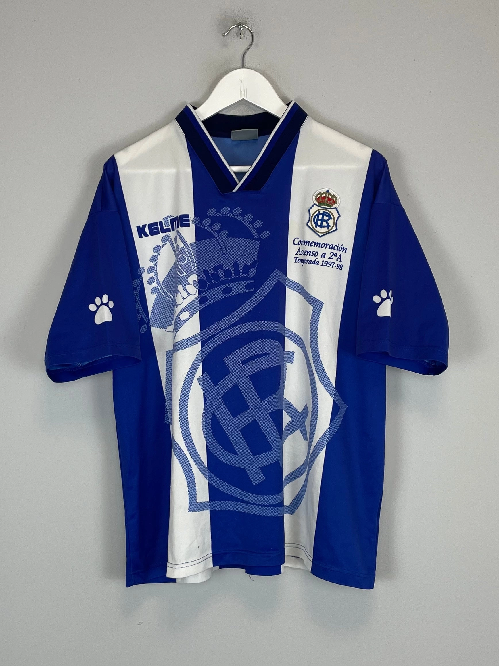 1997/98 RECREATIVO HUELVA SPECIAL SHIRT (M) KELME Quick Release Fastening