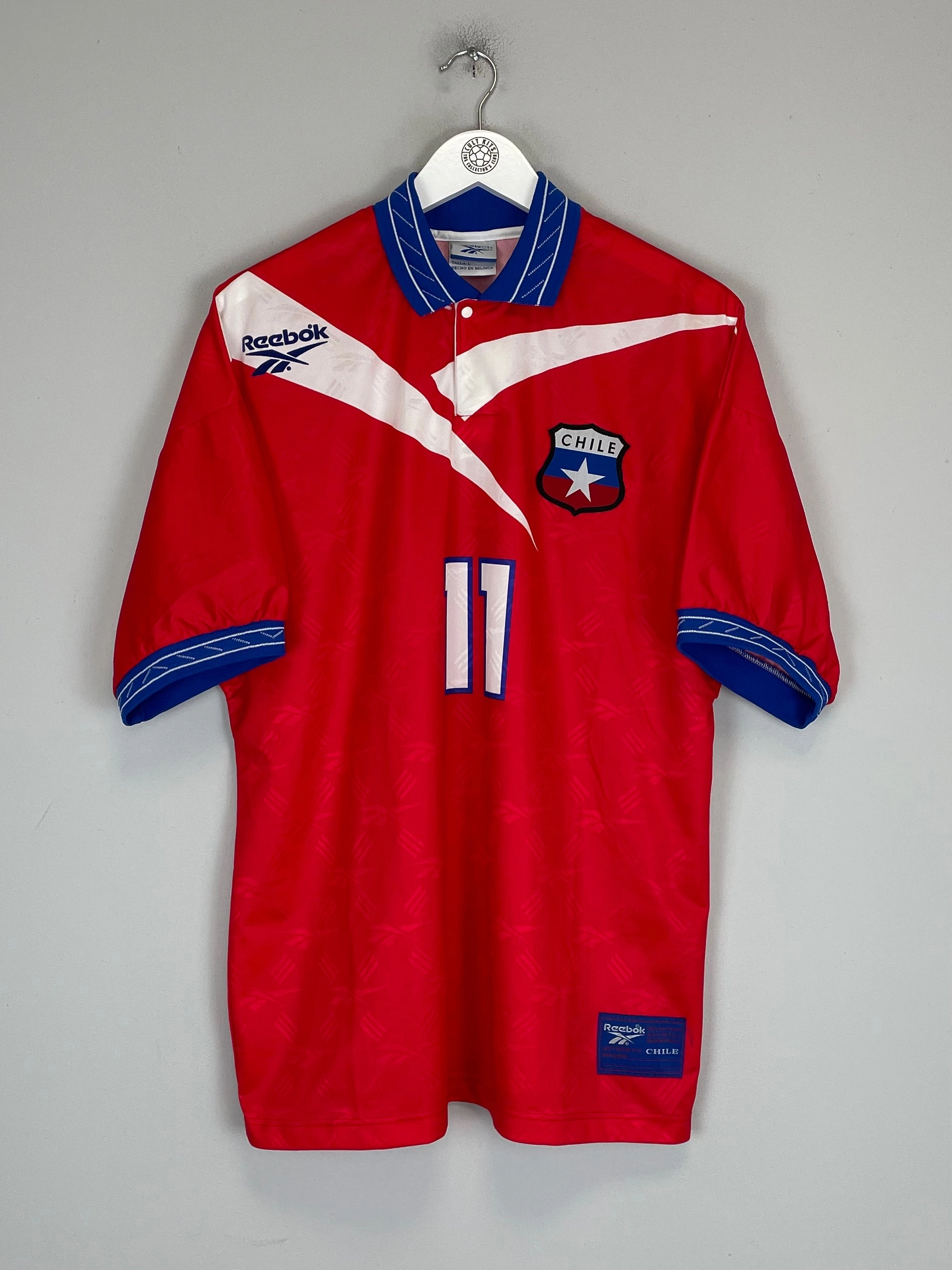 1997/99 CHILE SALAS #11 HOME SHIRT (L) REEBOK Game Day Lightweight Knit