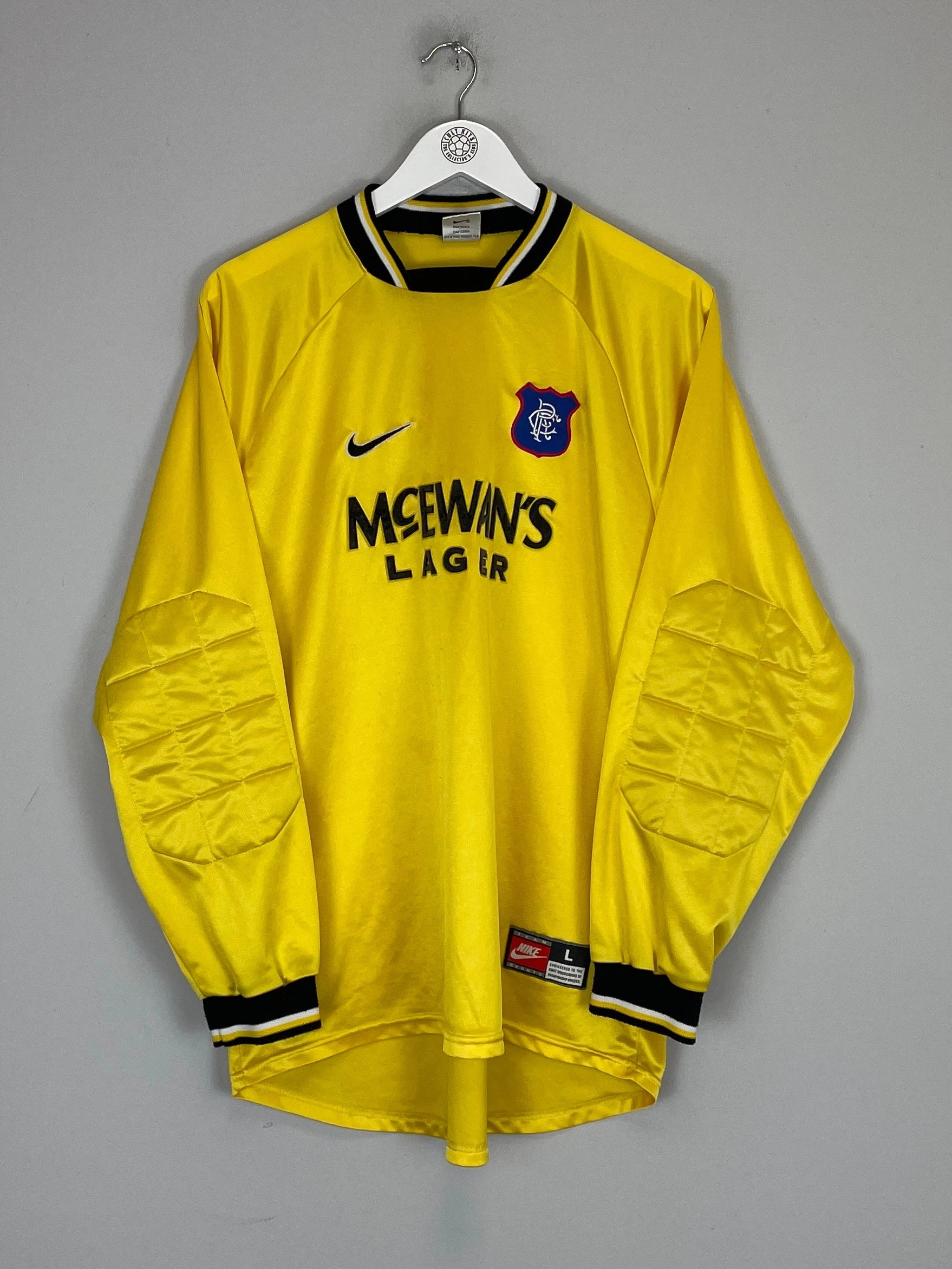 1997/99 RANGERS GK SHIRT (L) NIKE Moisture Wicking Material