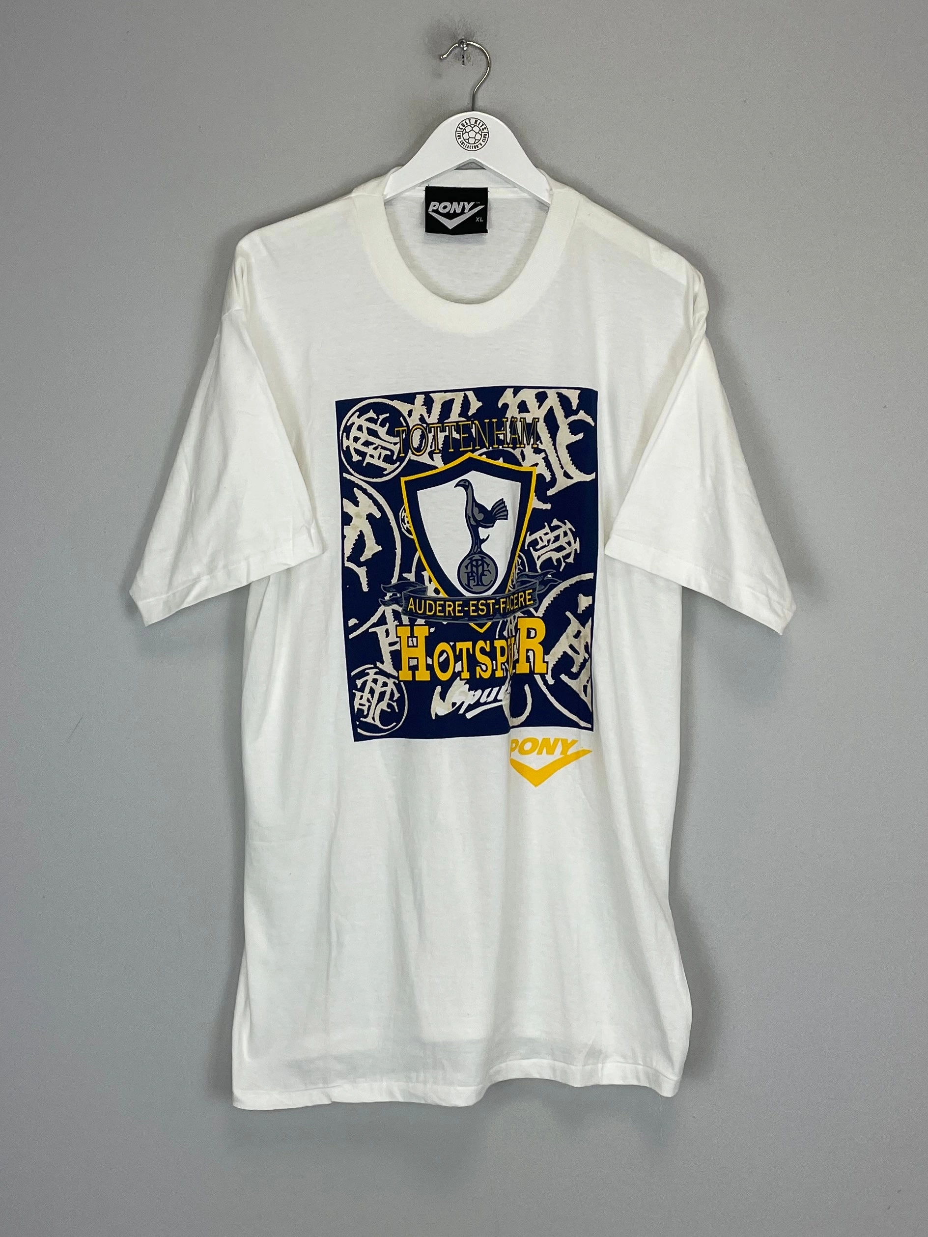 1997/99 TOTTENHAM GRAPHIC T-SHIRT (XL) PONY Sublimation Print Ready Mesh Panel Ventilation