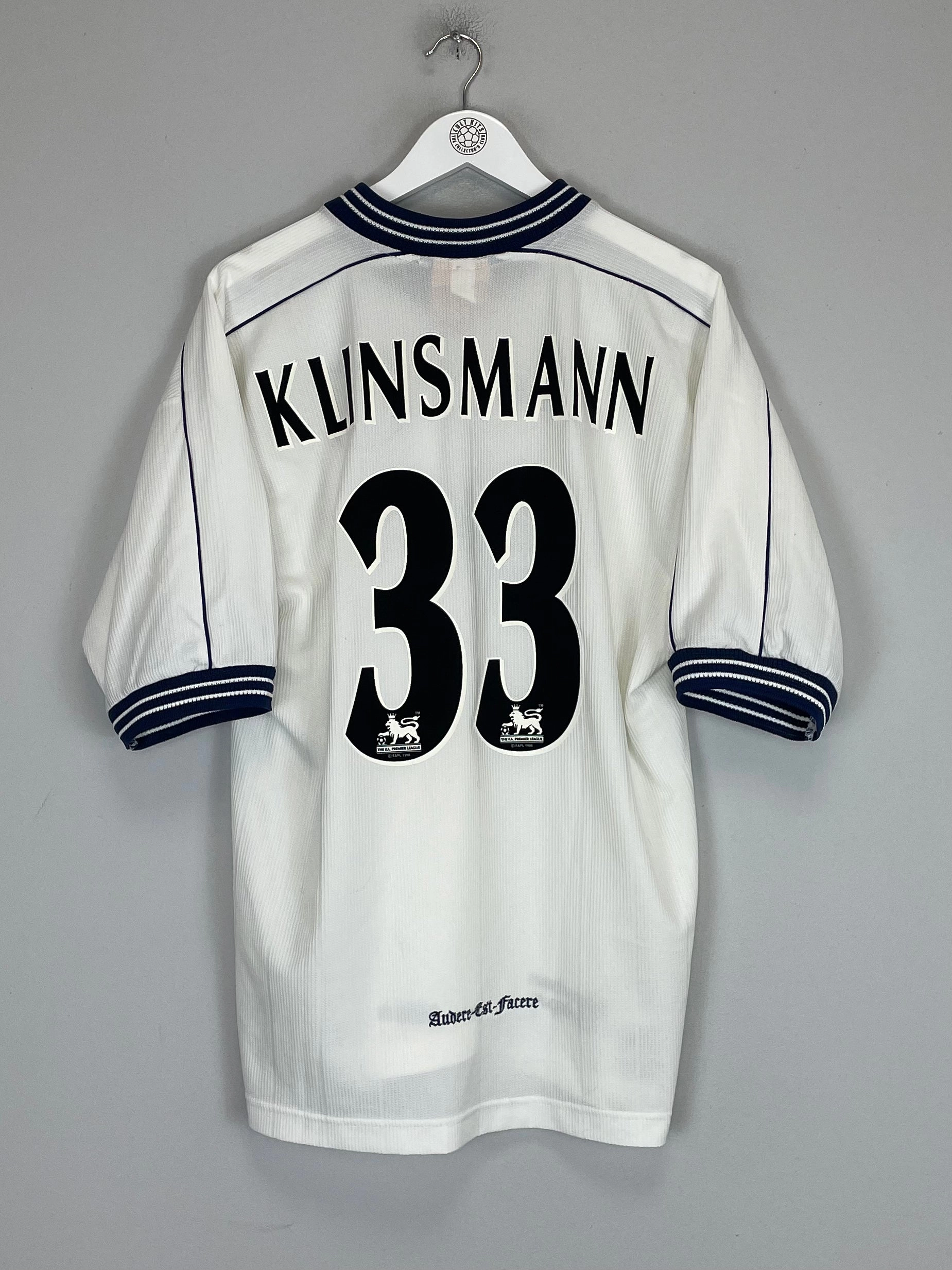 1997/99 TOTTENHAM KLINSMANN #33 HOME SHIRT (L) PONY Wicking Interior Layer