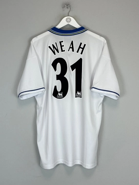 1998/00 CHELSEA WEAH #31 AWAY SHIRT (XXL) UMBRO Tensile Strength Fabric Low Profile Seams
