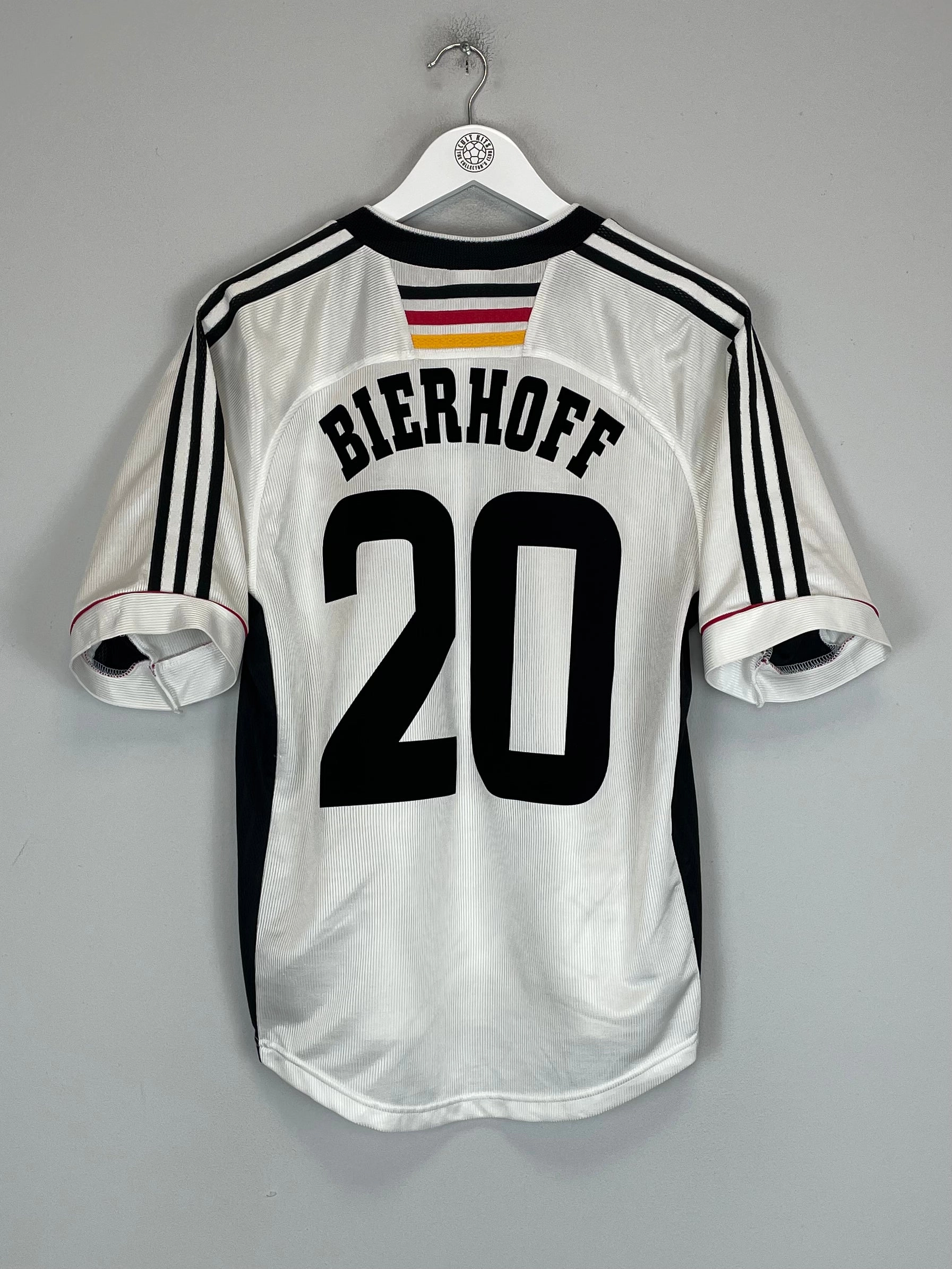 1998/00 GERMANY BIERHOFF #20 HOME SHIRT (S) ADIDAS Durable Double Needle Hem No Bulk