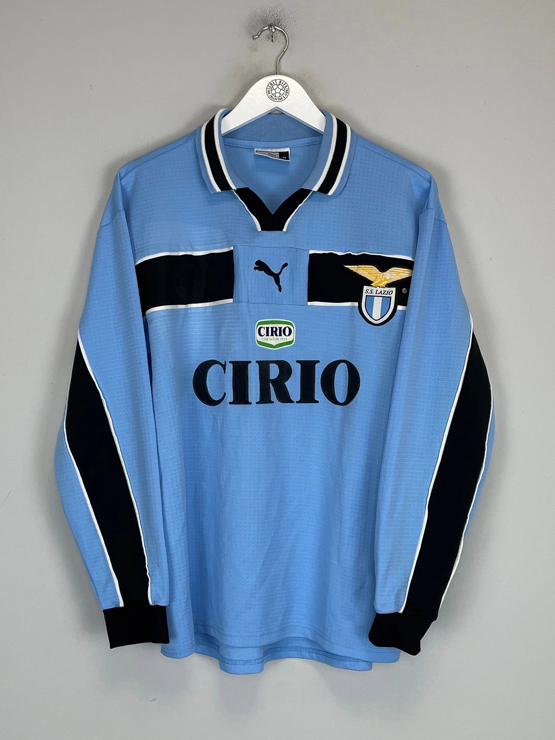 Strong Lines 1998/00 LAZIO #9 L/S HOME SHIRT (M) PUMA