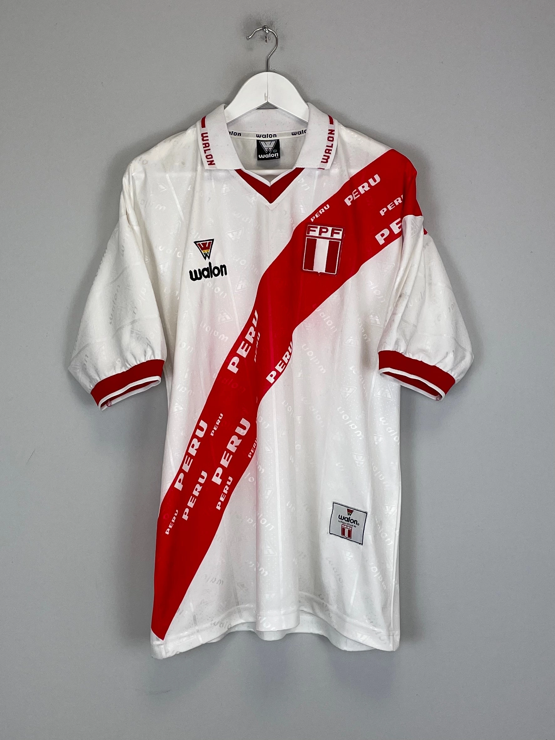 1998/00 PERU HOME SHIRT (XL) WALON Recycled Polyester Blend Moisture Lock Layer
