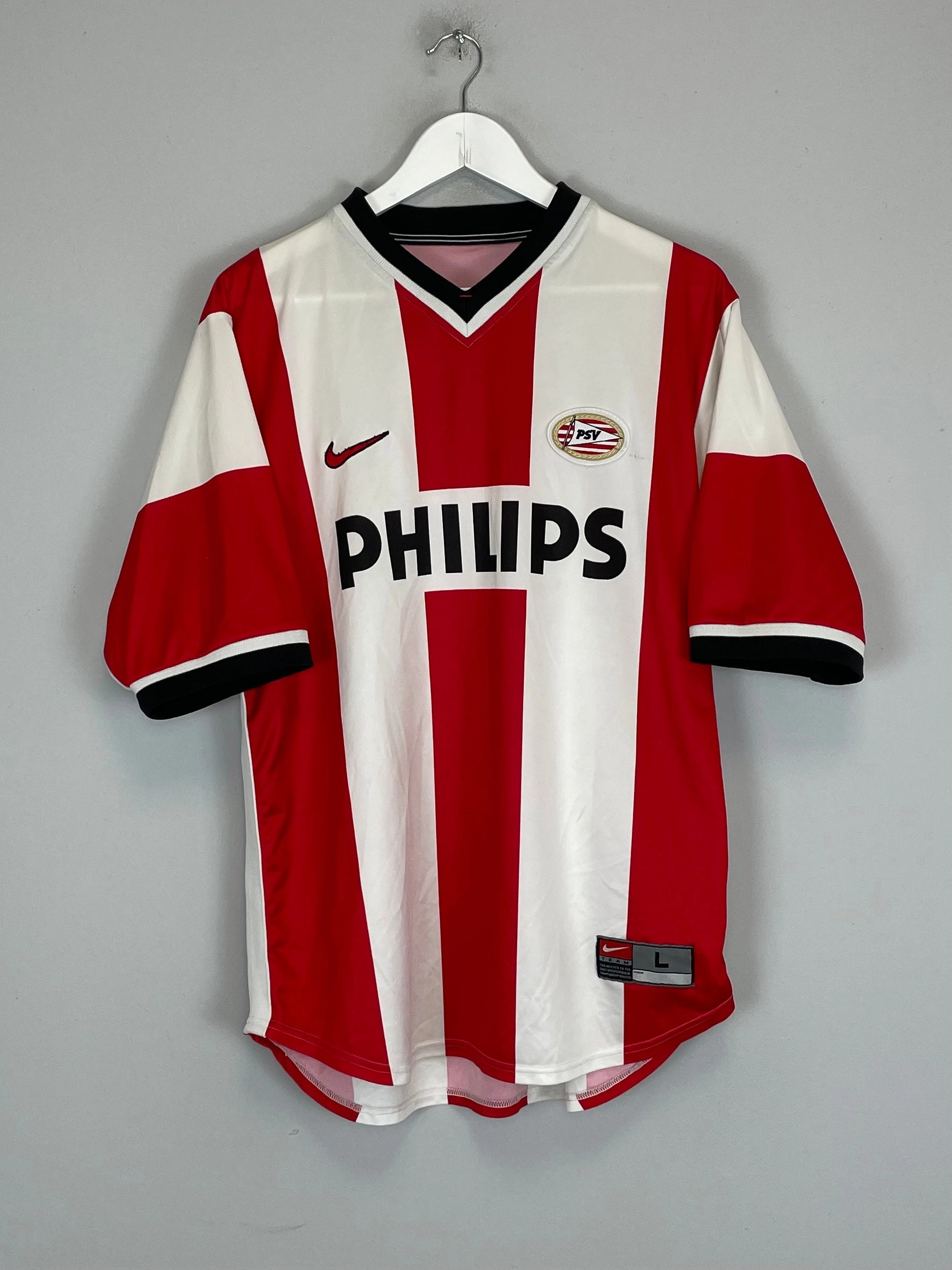 1998/00 PSV HOME SHIRT (L) NIKE match day Zero Chafe Technology