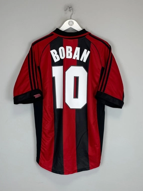 1998/99 AC MILAN BOBAN #10 HOME SHIRT (M) ADIDAS Reinforced Shoulder Panels