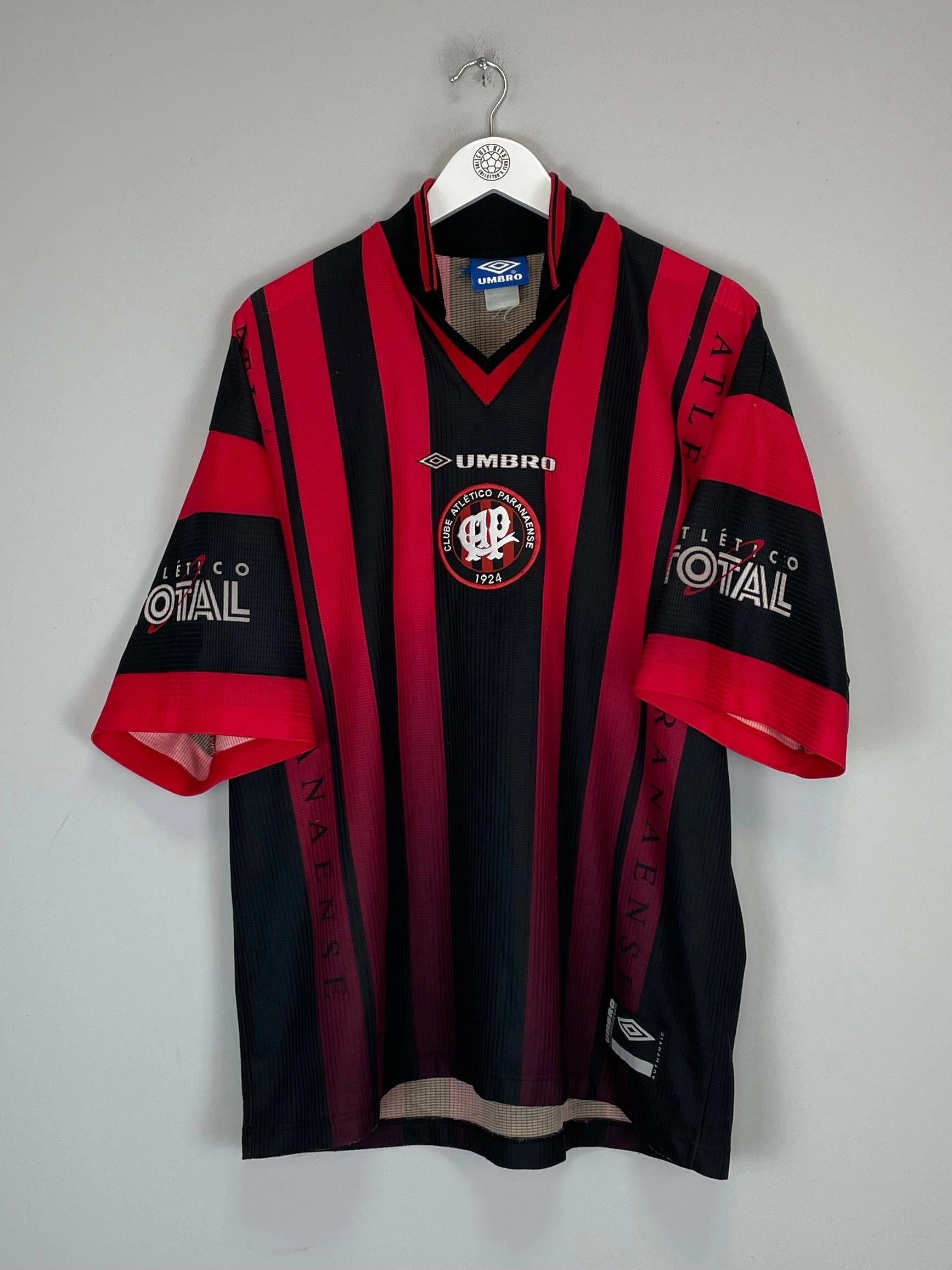 1998/99 ATLETICO PARANAENSE #10 HOME SHIRT (XL) UMBRO fitness gear