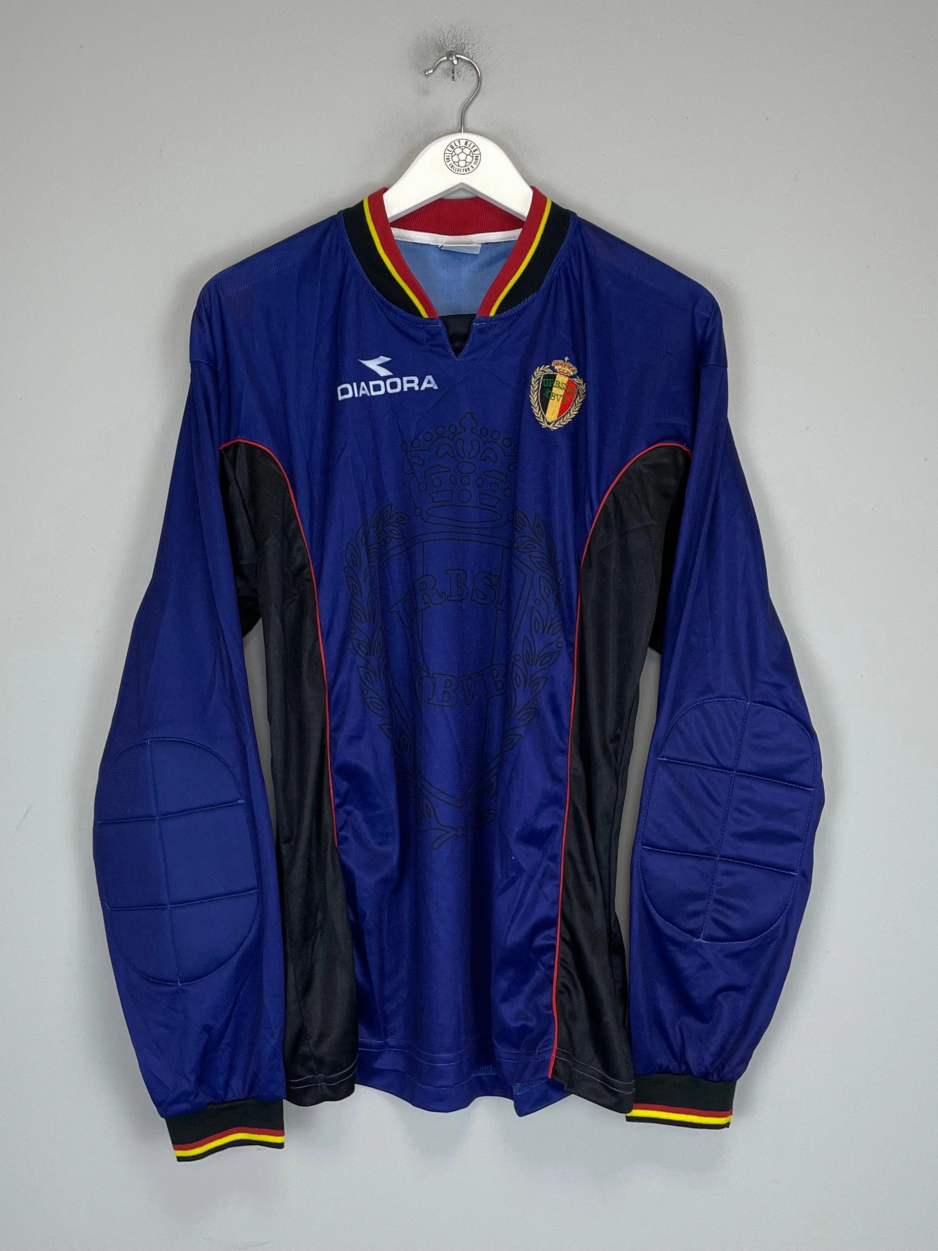 1998/99 BELGIUM GK SHIRT (M) DIADORA Streetwear Style Enhanced Durability Reinforcement