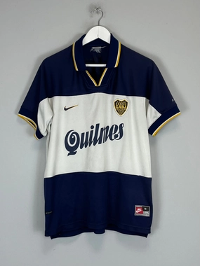 1998/99 BOCA JUNIORS AWAY SHIRT (S) NIKE Lightweight Interlock Knit Flexible Hemline