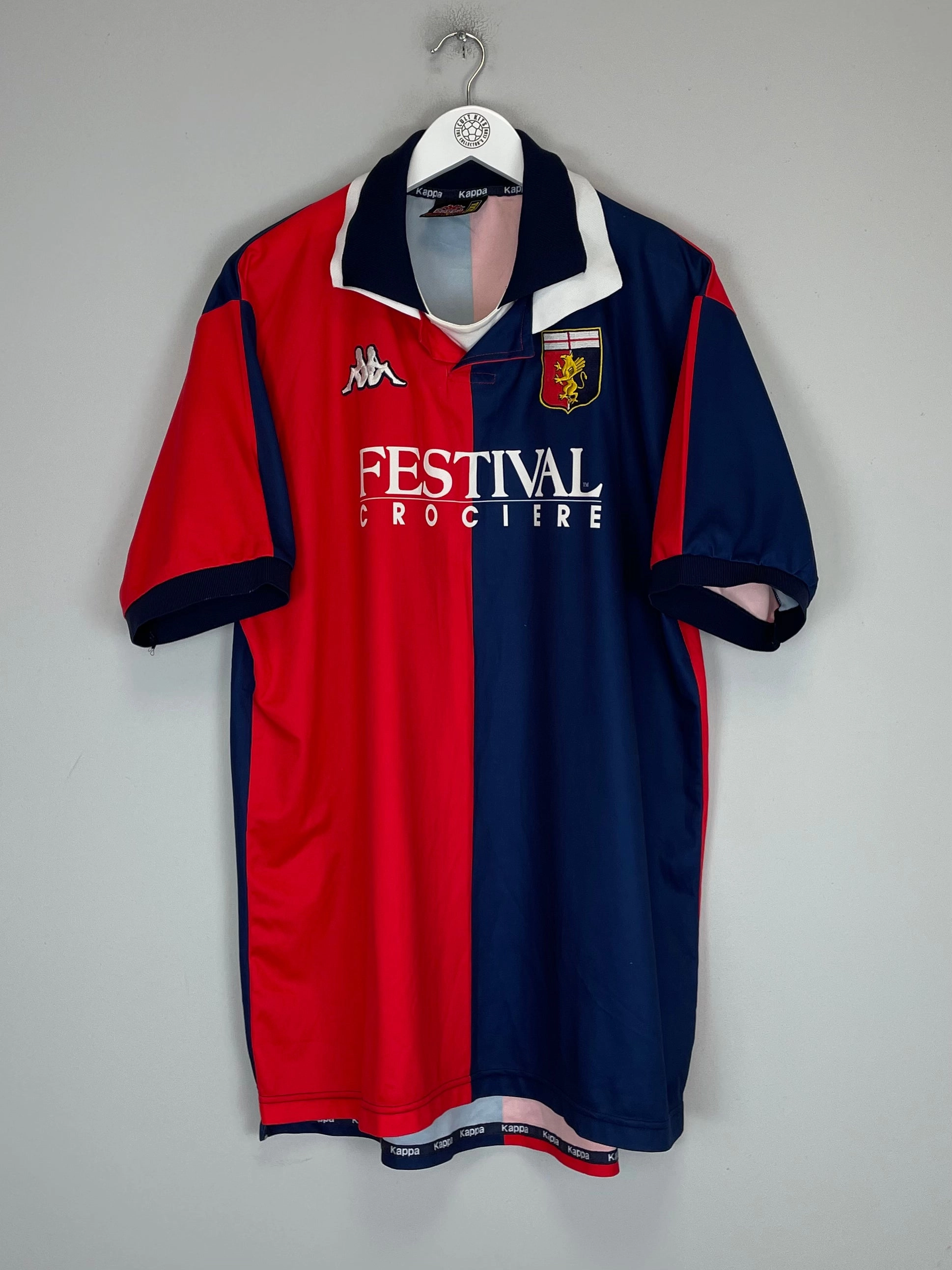 1998/99 GENOA HOME SHIRT (XXL) KAPPA warm weather Irregularity Free Edging