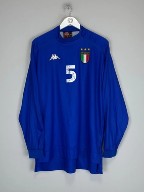 1998/99 ITALY #5 L/S HOME SHIRT (L) KAPPA Air Control