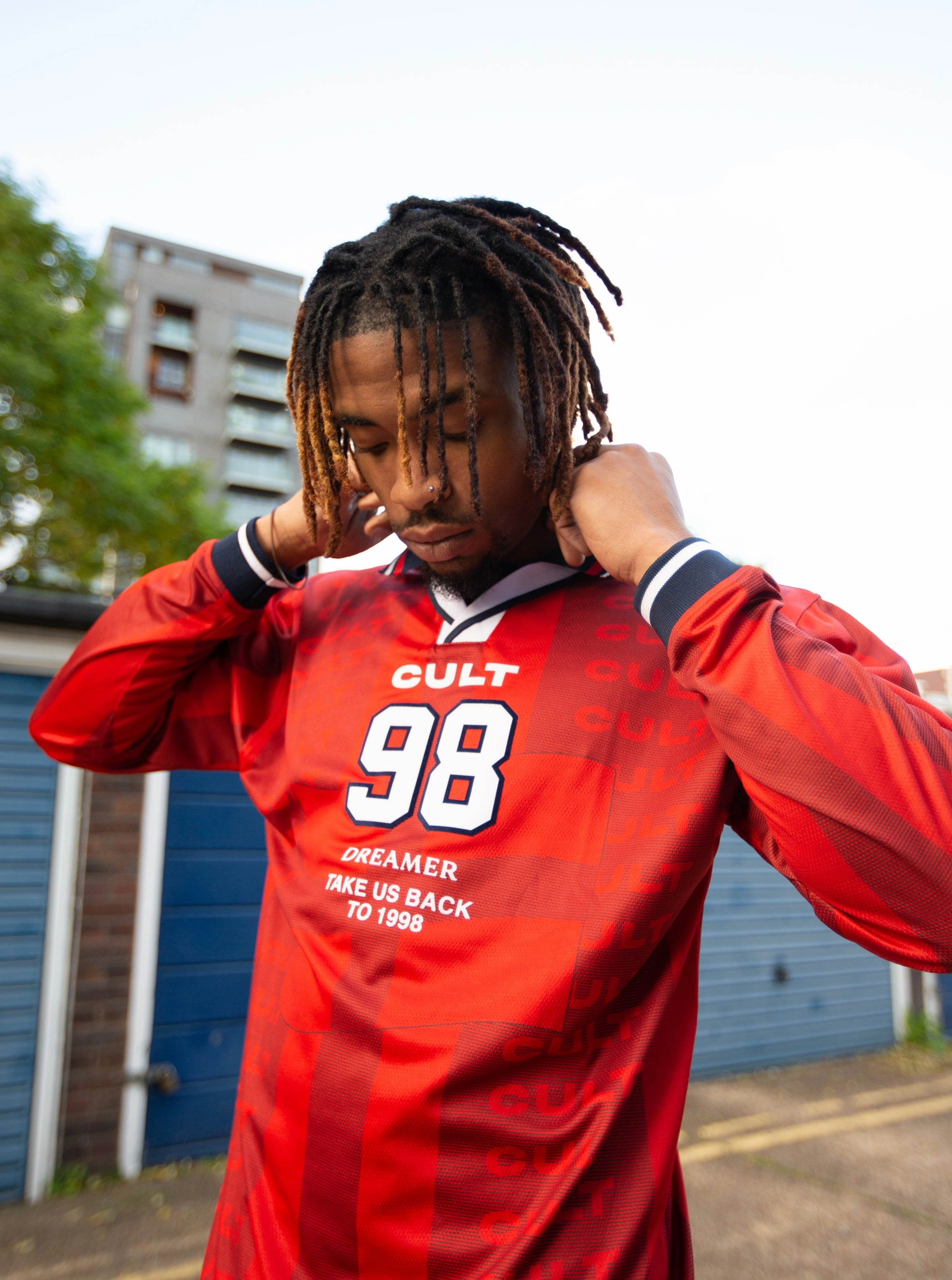 Ergonomic Pattern Design Any Activity 1998 DREAMERS L/S AWAY SHIRT 'ENGLAND' (MULTIPLE SIZES) CULT