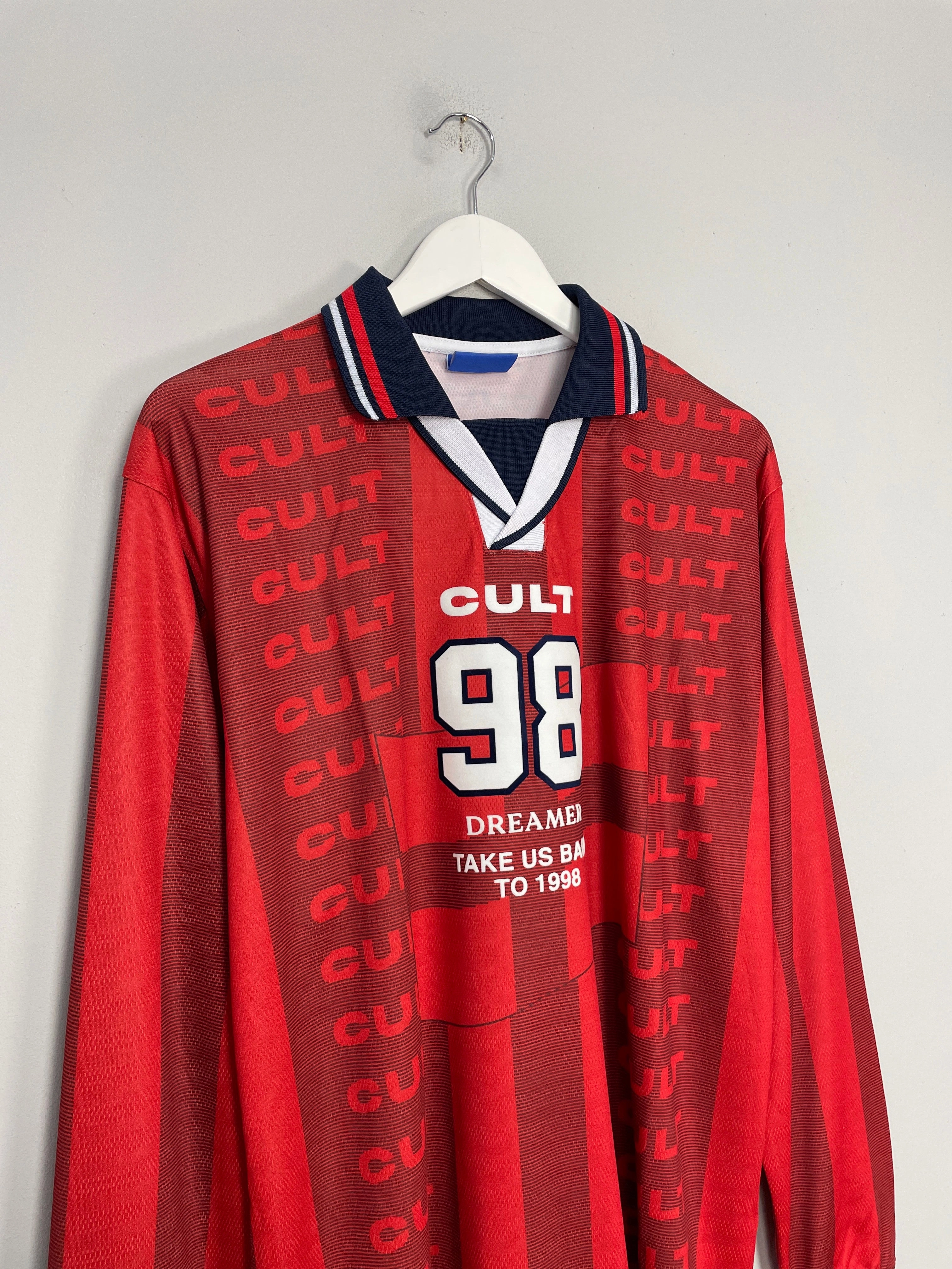 Active Stretch 1998 DREAMERS L/S AWAY SHIRT 'ENGLAND' (MULTIPLE SIZES) CULT