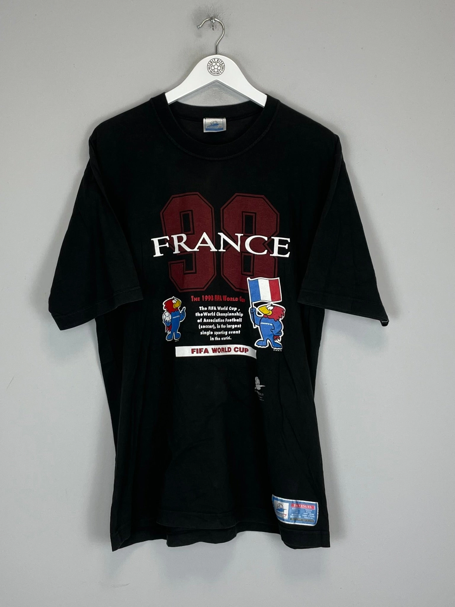 1998 FRANCE WORLD CUP T-SHIRT (M) OM Easy Stretch