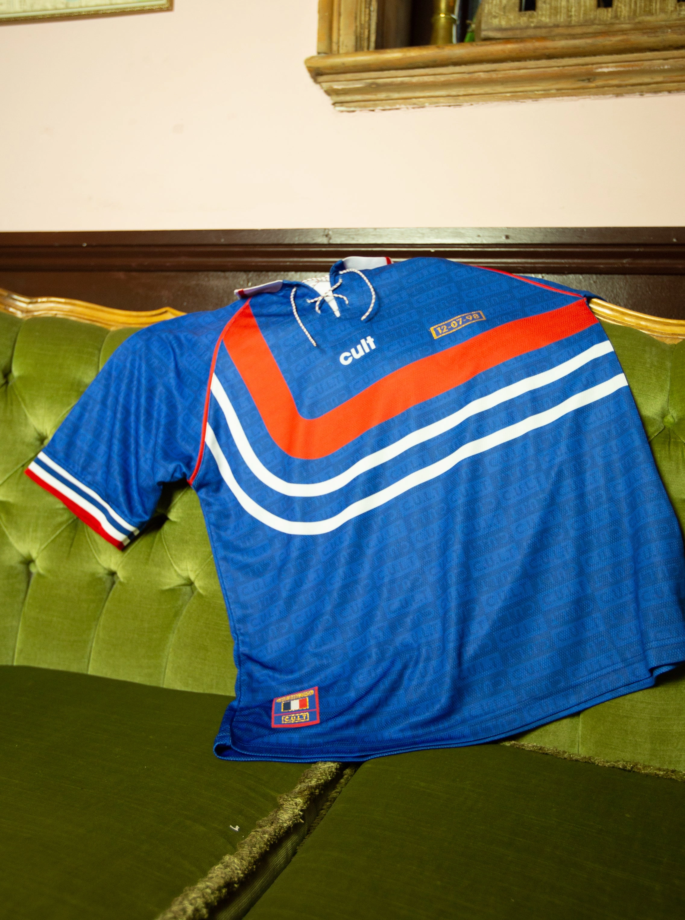Bold Colorway Drop Tail Hem 1998 LES BLEUS HOME SHIRT 'FRANCE' (MULTIPLE SIZES) DREAMERS