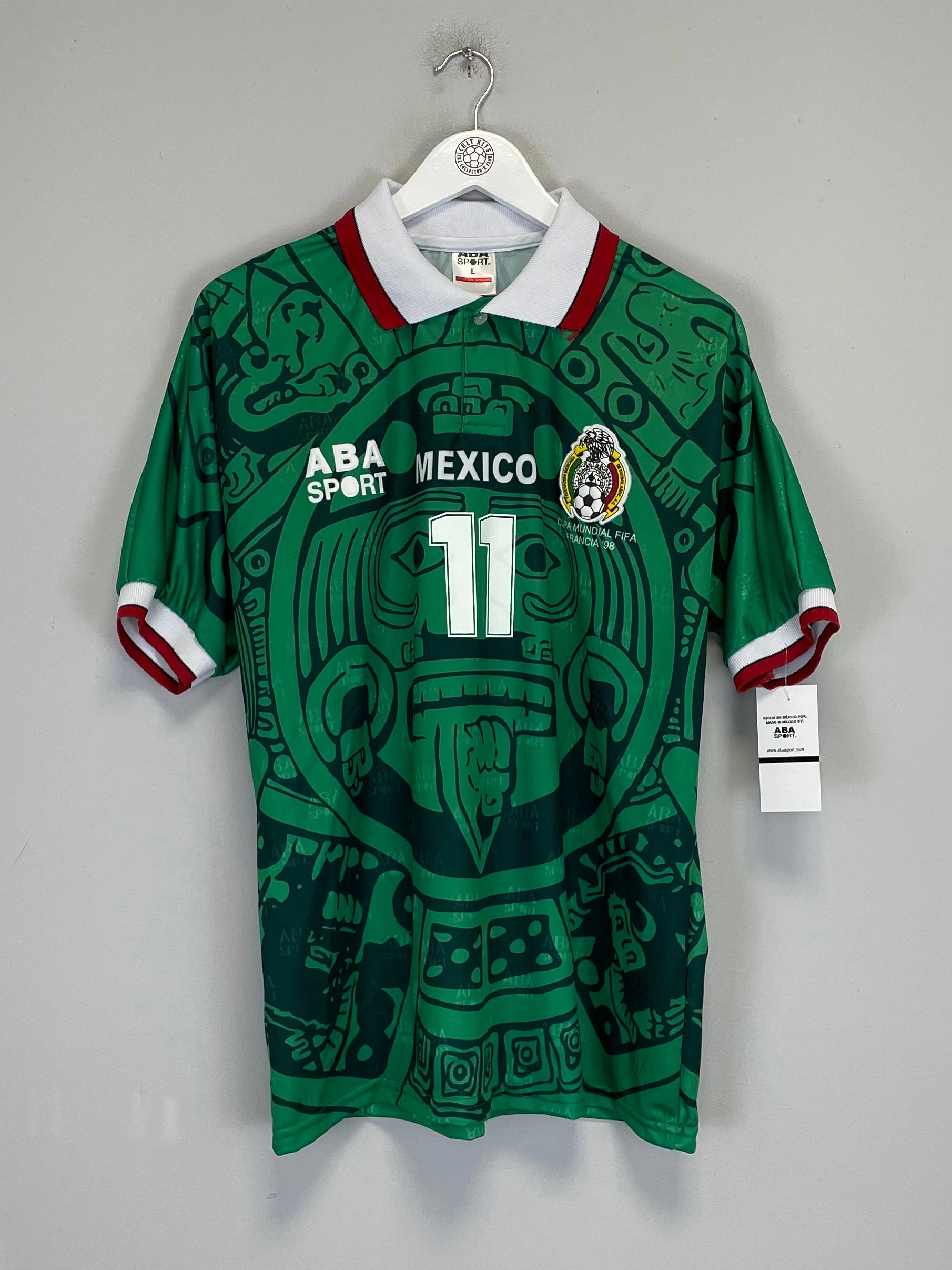 1998 Mexico Blanco #11 *Reissue* Home (Multiple Sizes) ABA Sport Heat Control Eco Friendly Blend