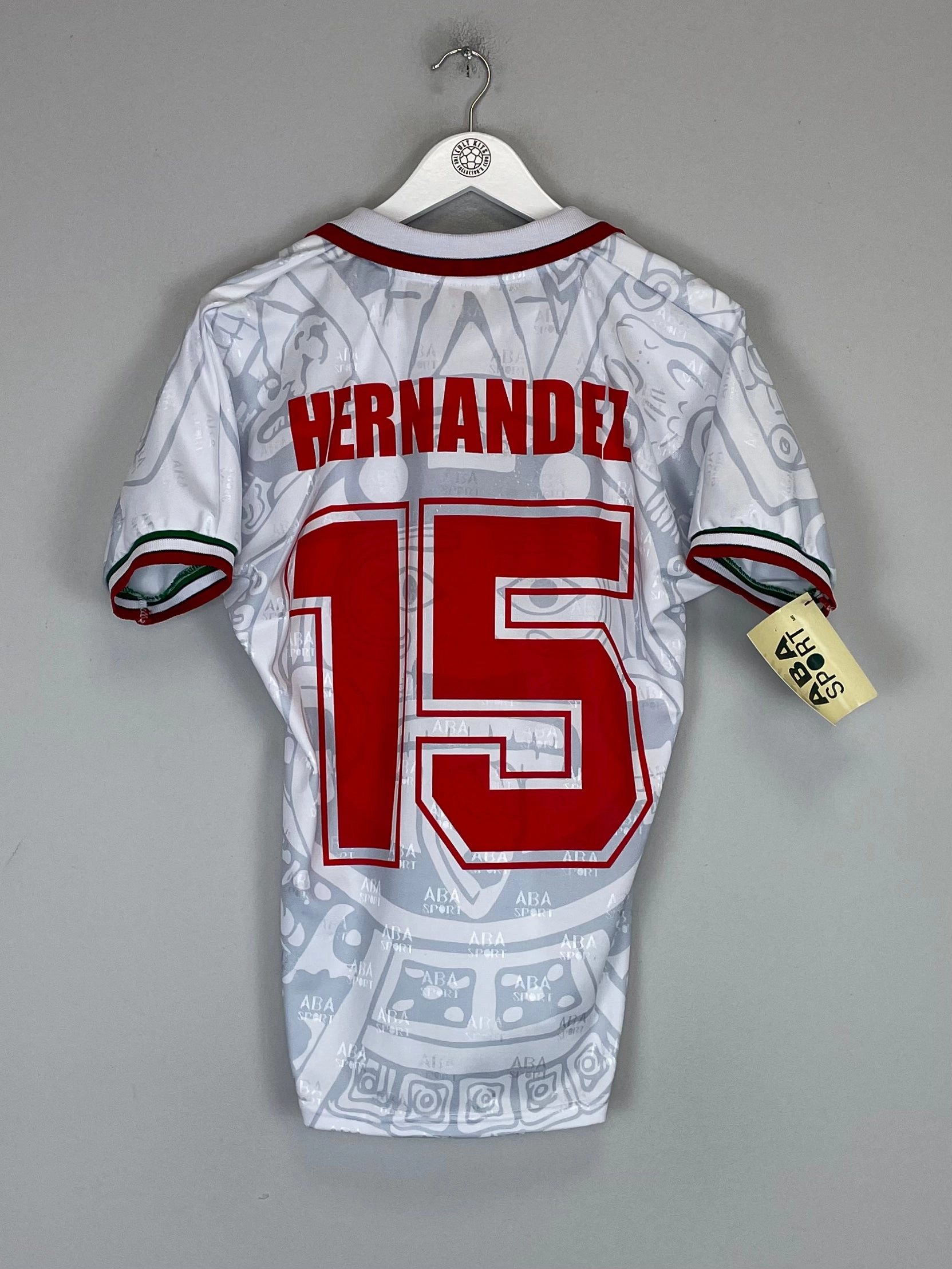 Eco Friendly Dye Process 1998 MEXICO HERNANDEZ #15 *REISSUE* BNWT AWAY SHIRT (S) ABA SPORT