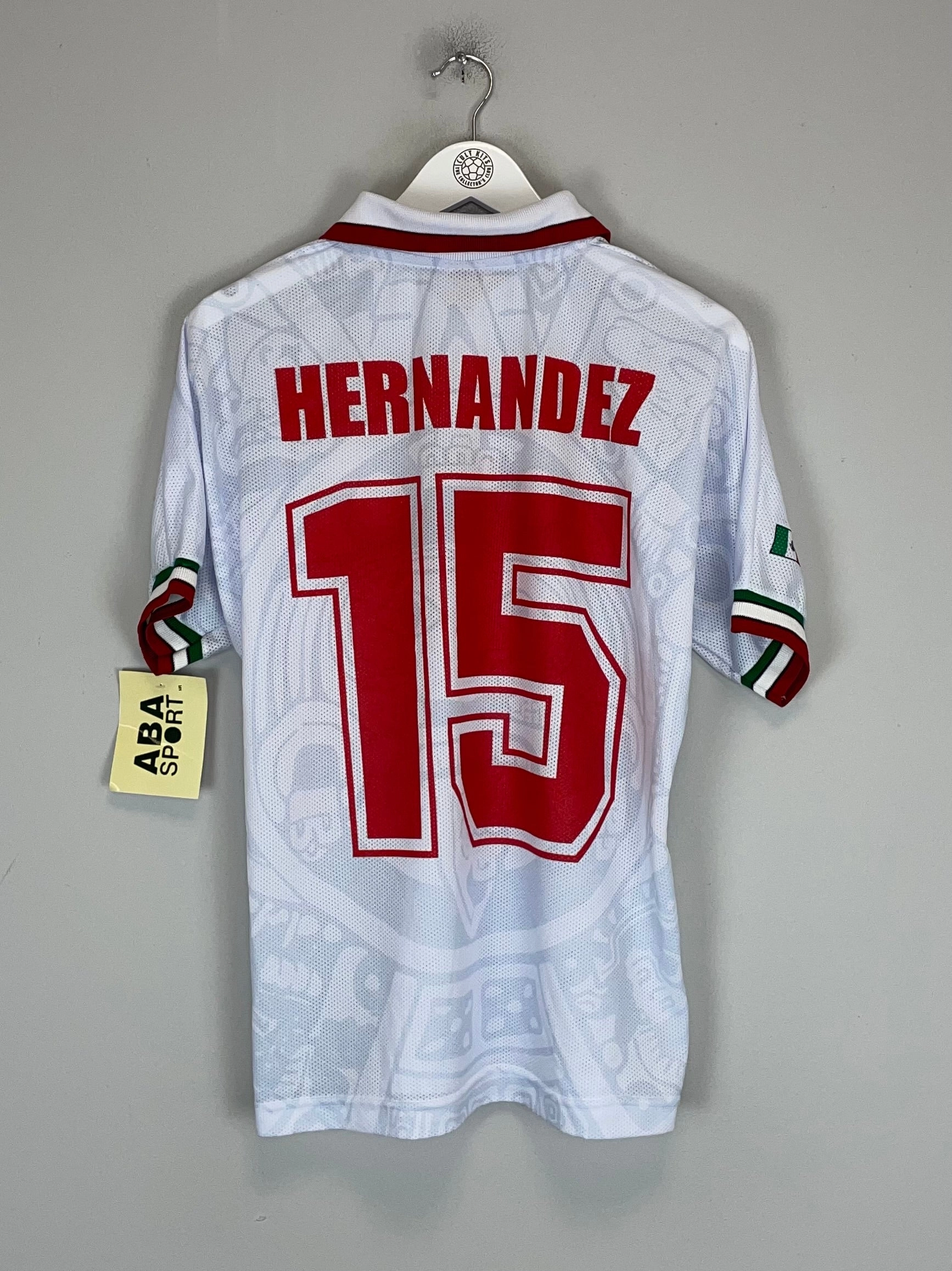 Breathable Layer Molded Collar Architecture 1998 Mexico Hernandez #15 *Reissue* World Cup Edition Away (Multiple) ABA Sport