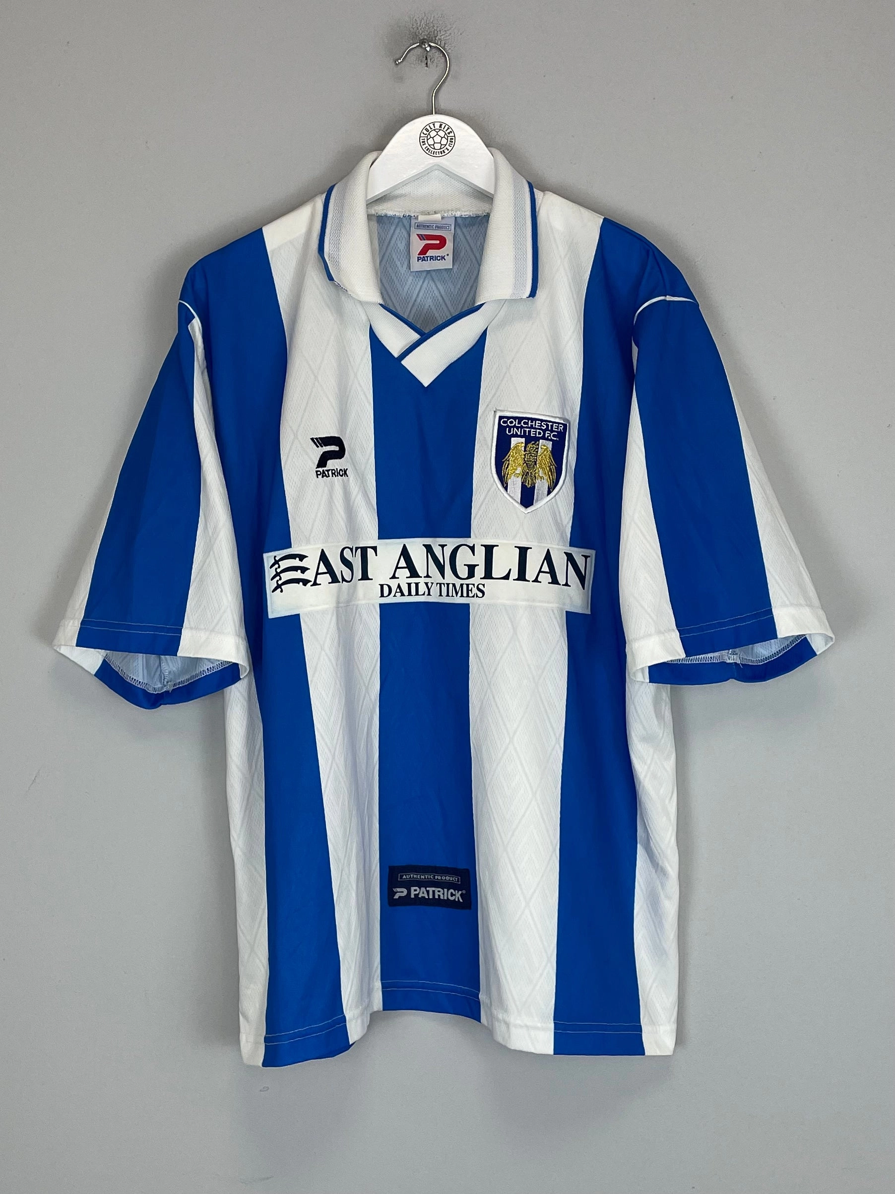 Versatile Outfit Moisture Wicking Design 1999/00 COLCHESTER UNITED HOME SHIRT (XL) PATRICK