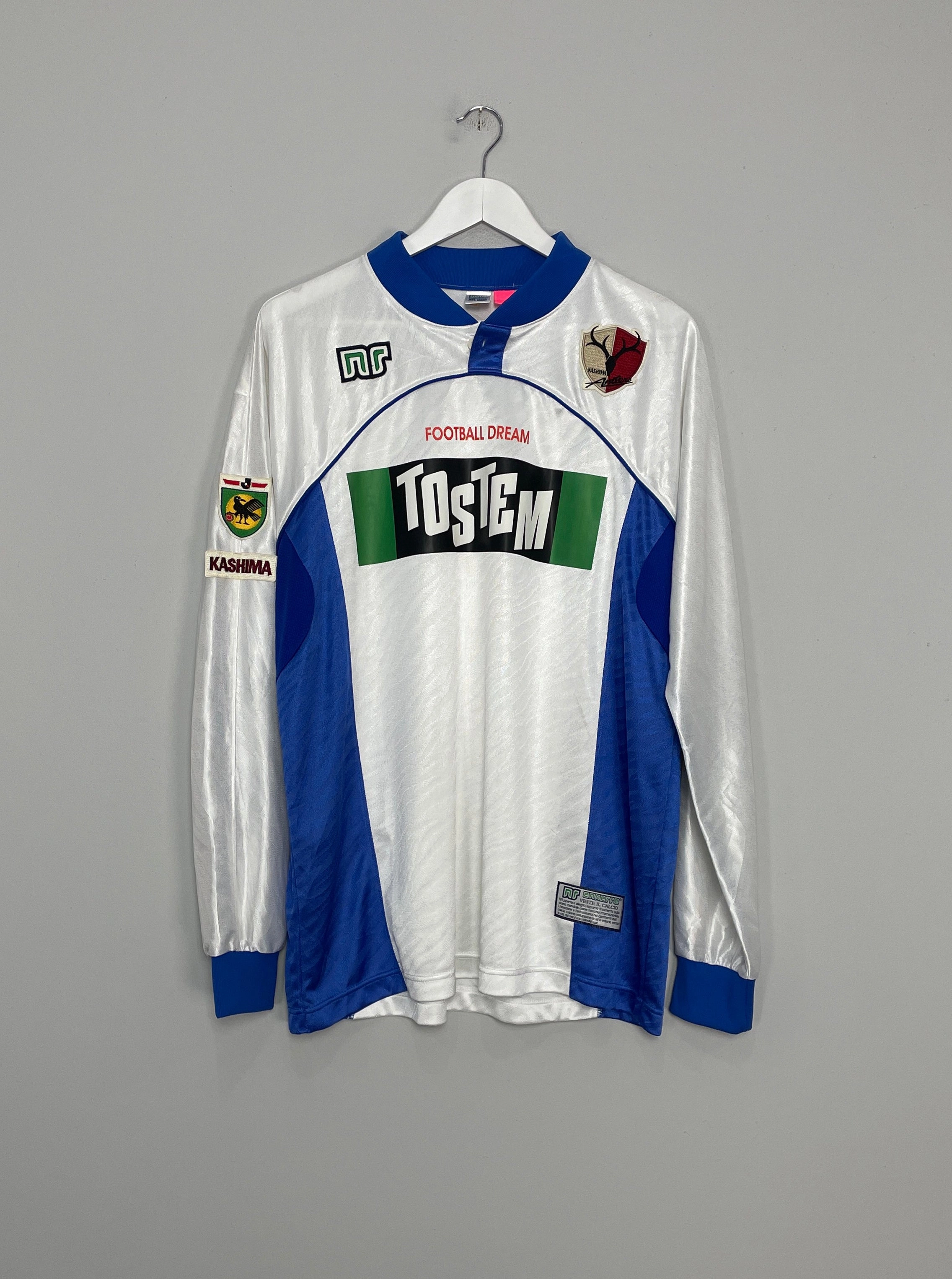 1999/00 KASHIMA ANTLERS L/S AWAY SHIRT (L) NR Body Flex